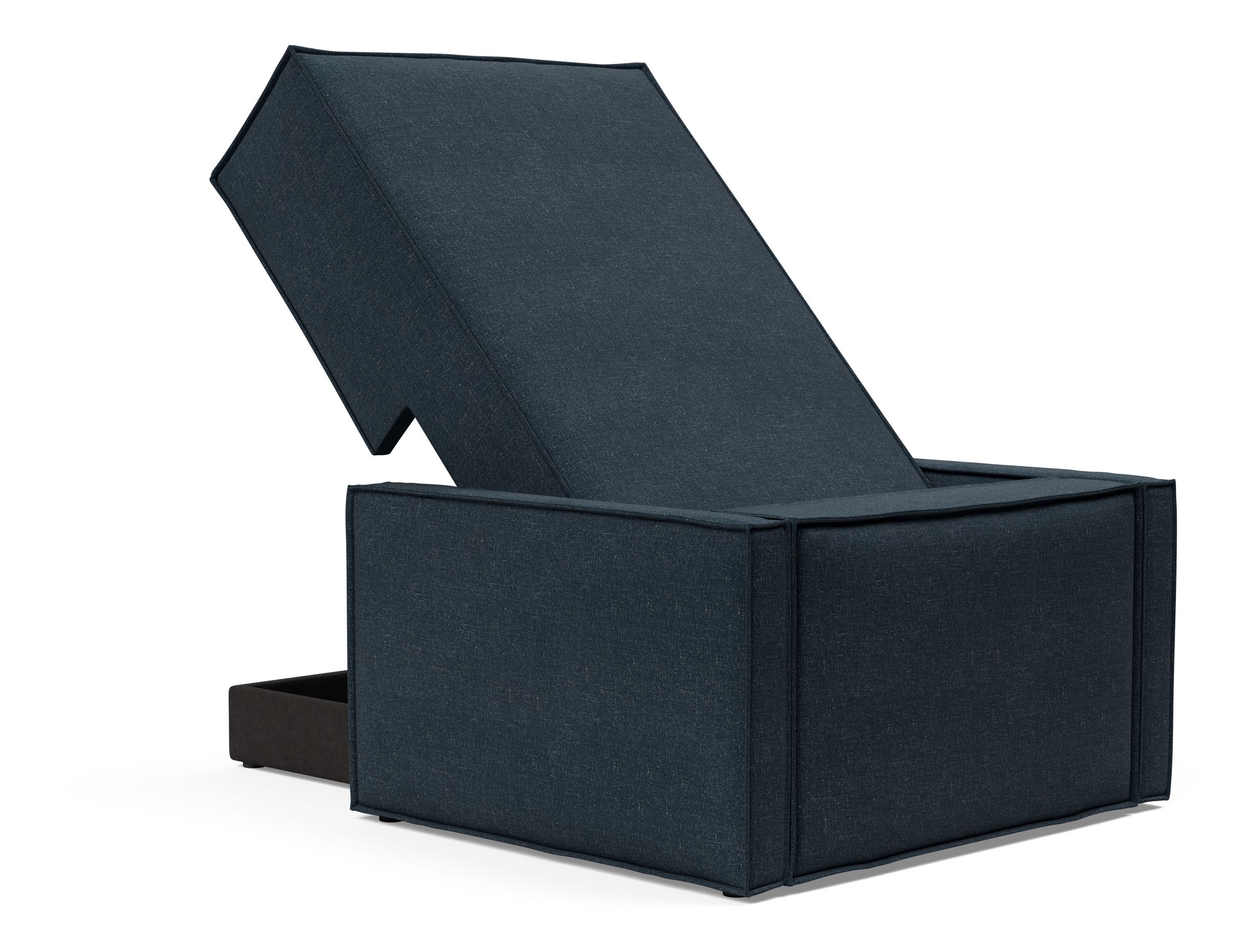 Newilla Storage Lounger Chair w/ Slim Arm Rests