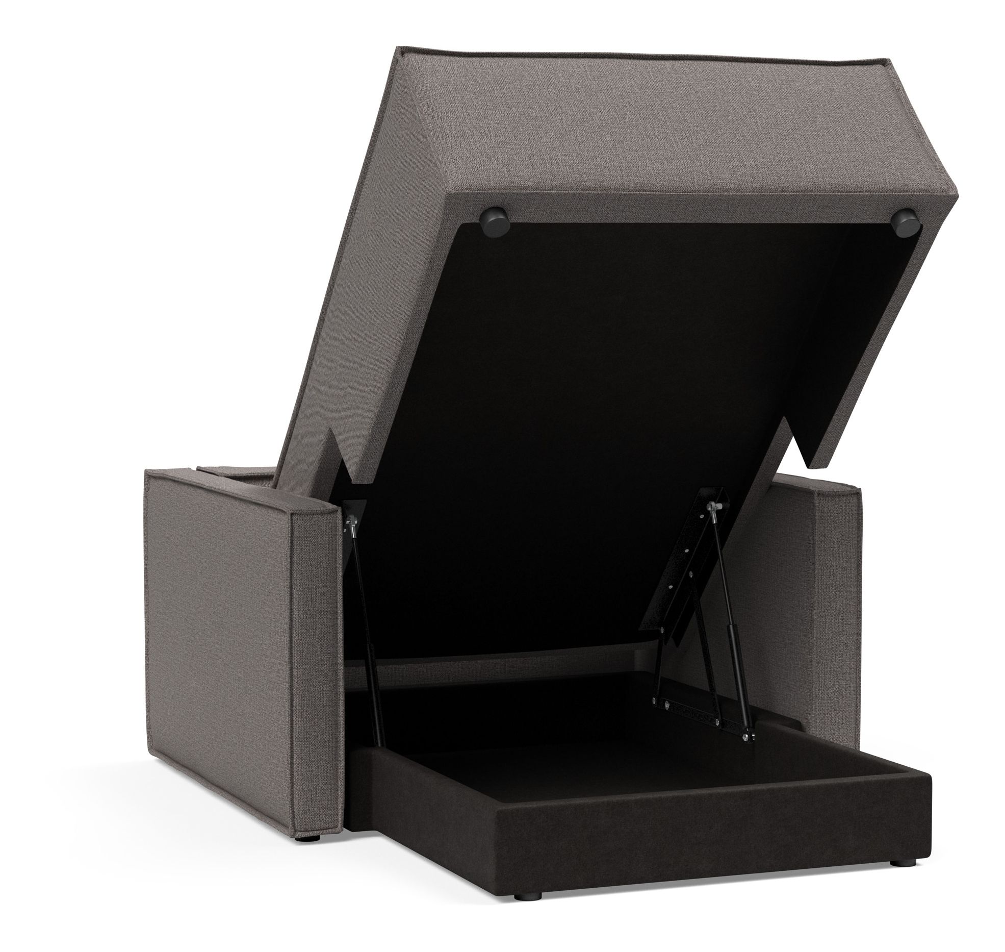 Newilla Storage Lounger Chair w/ Slim Arm Rests