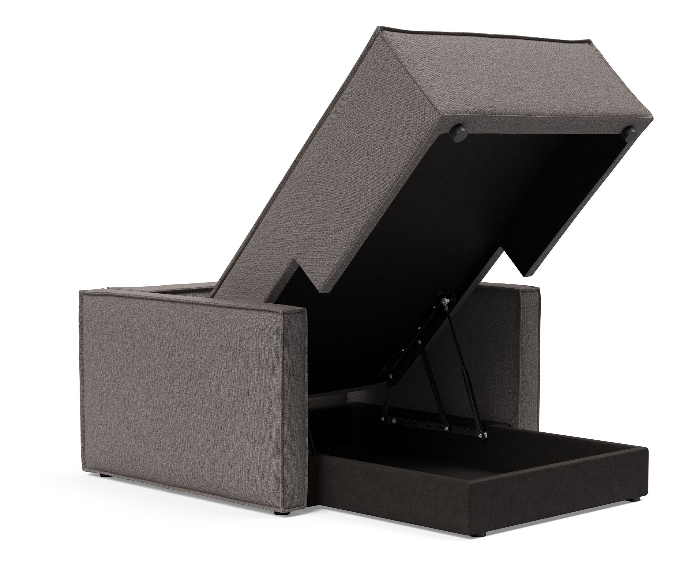 Newilla Storage Lounger Chair w/ Slim Arm Rests