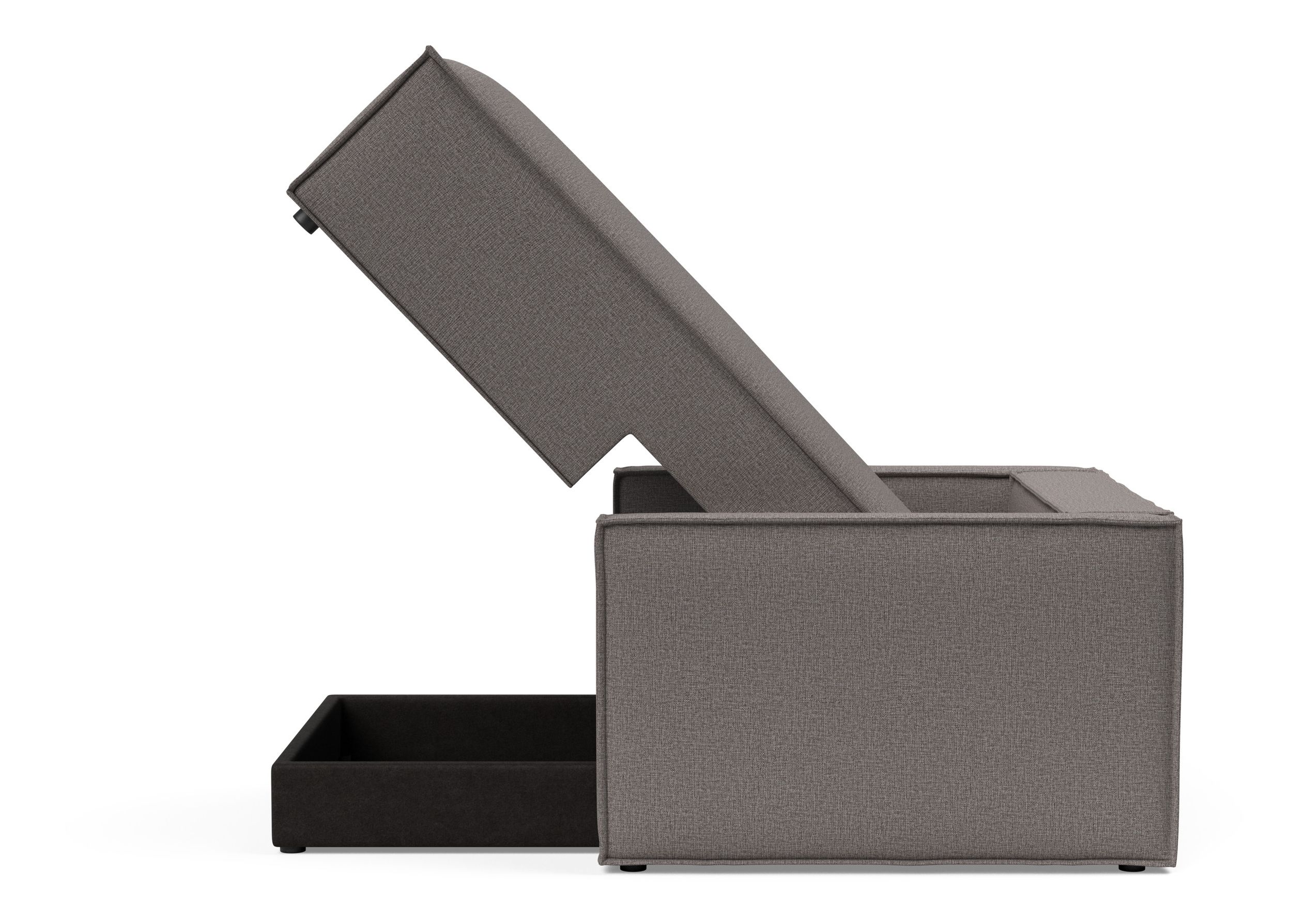Newilla Storage Lounger Chair w/ Slim Arm Rests
