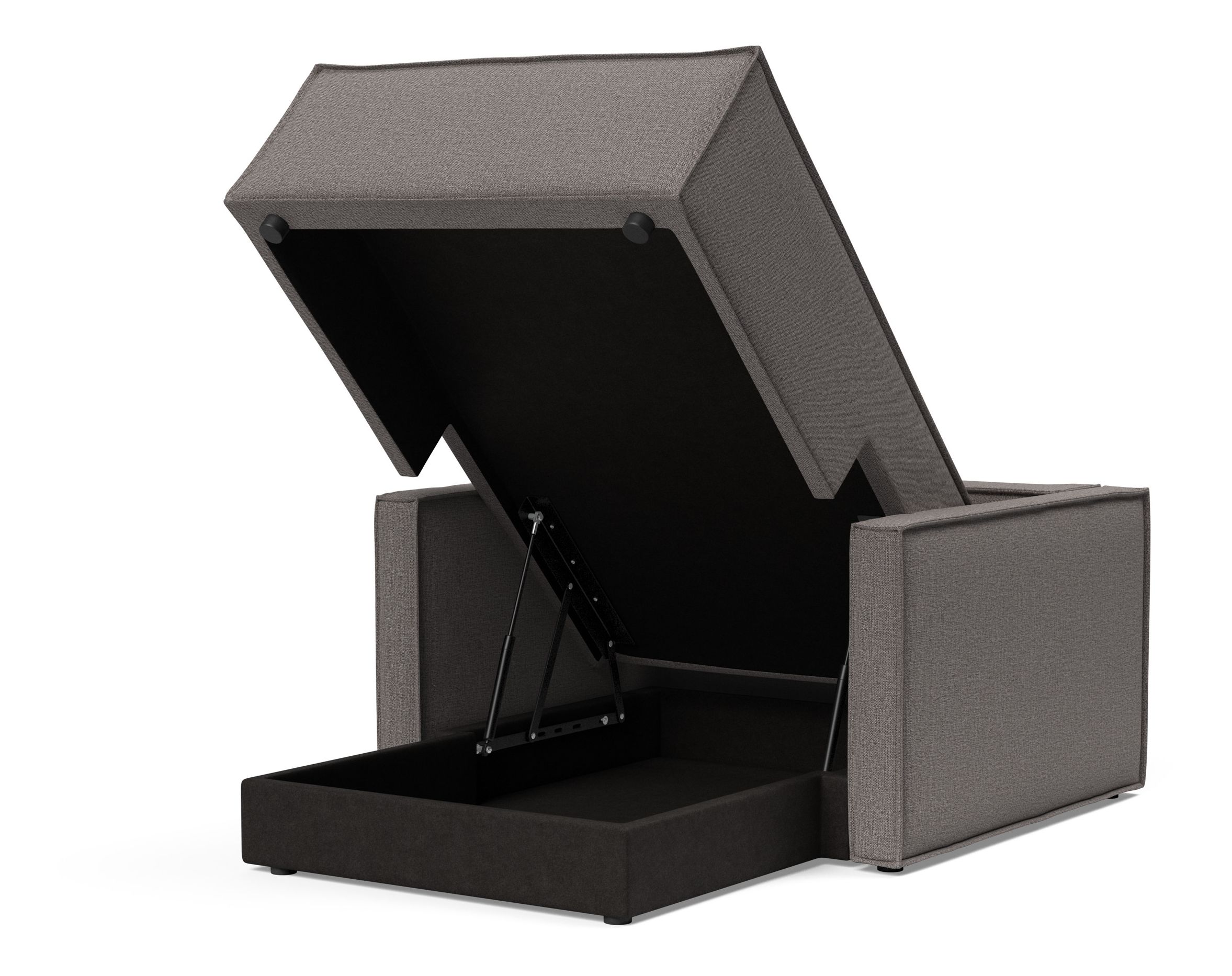 Newilla Storage Lounger Chair w/ Slim Arm Rests
