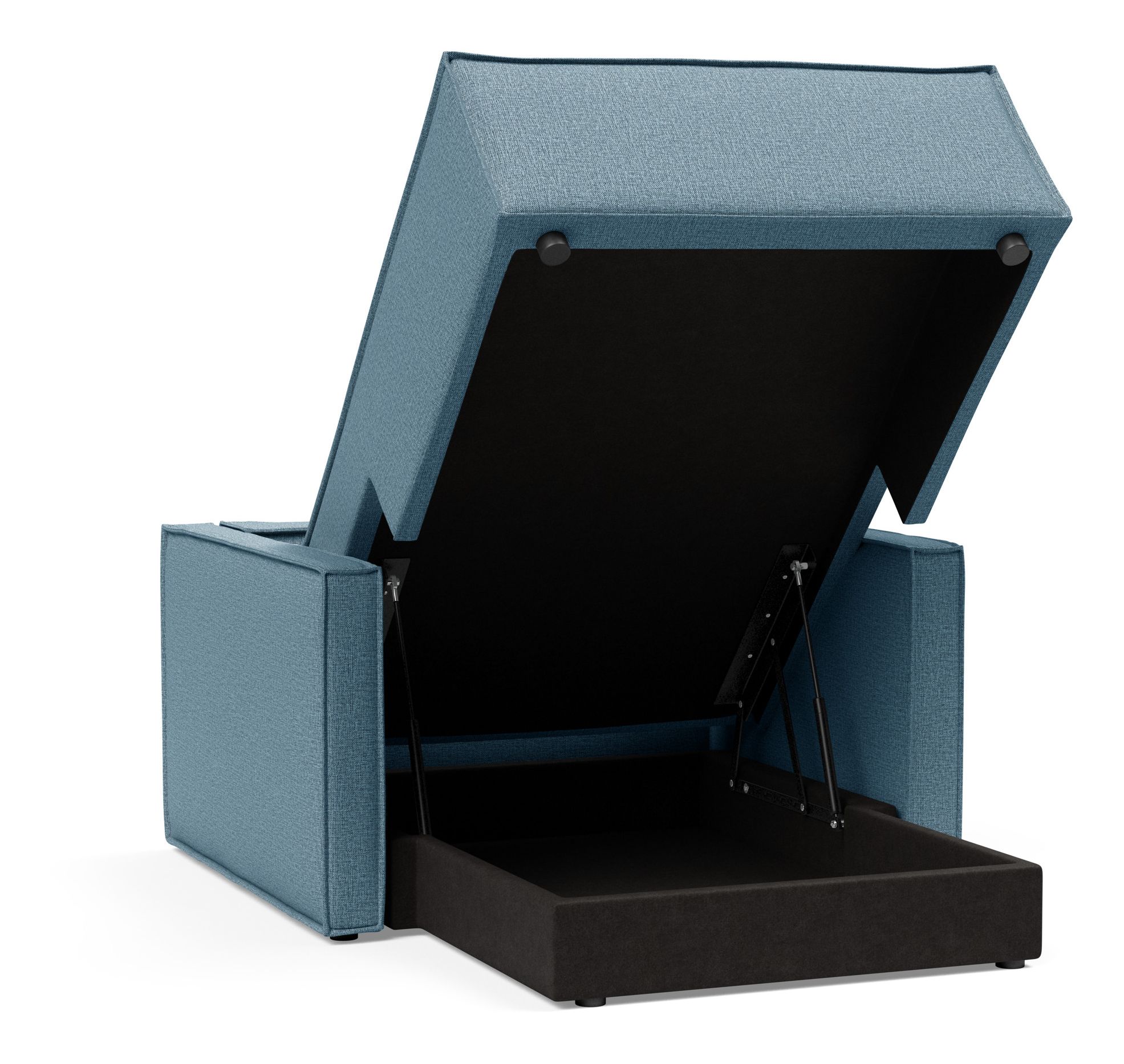 Newilla Storage Lounger Chair w/ Slim Arm Rests