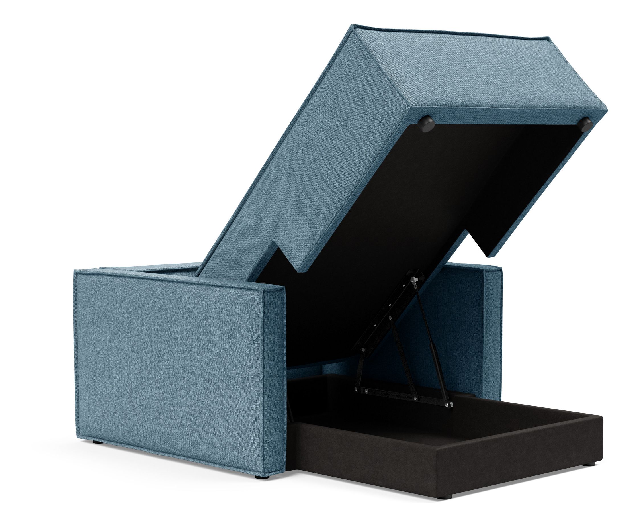 Newilla Storage Lounger Chair w/ Slim Arm Rests