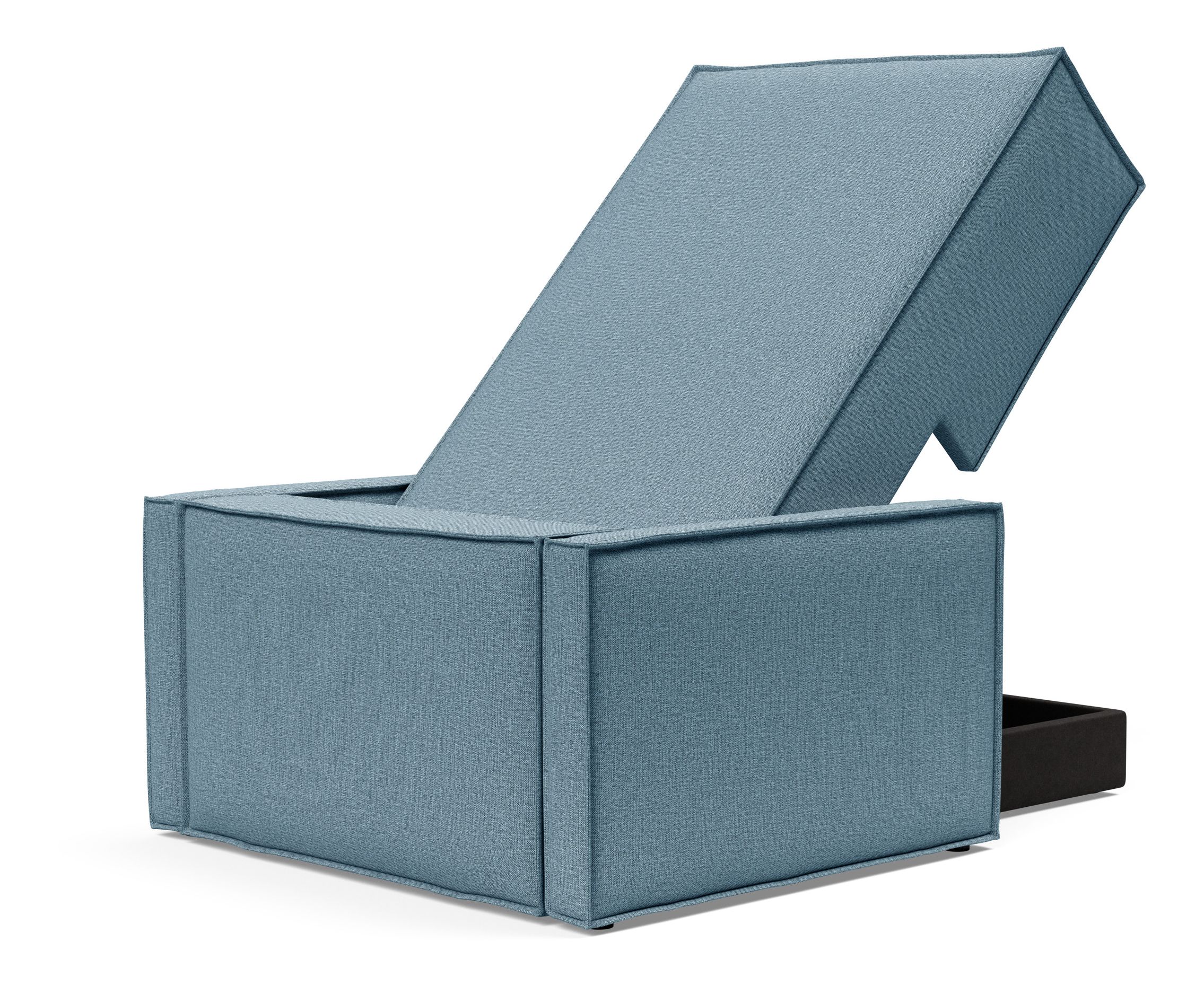 Newilla Storage Lounger Chair w/ Slim Arm Rests