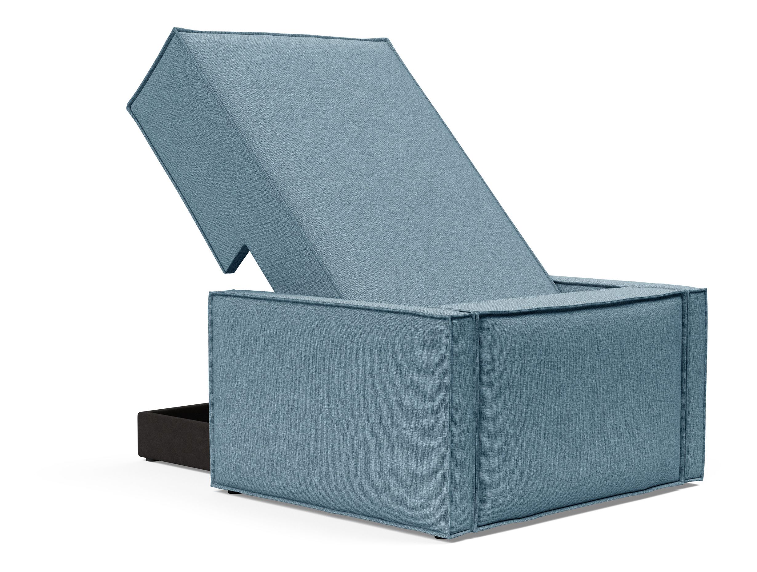 Newilla Storage Lounger Chair w/ Slim Arm Rests