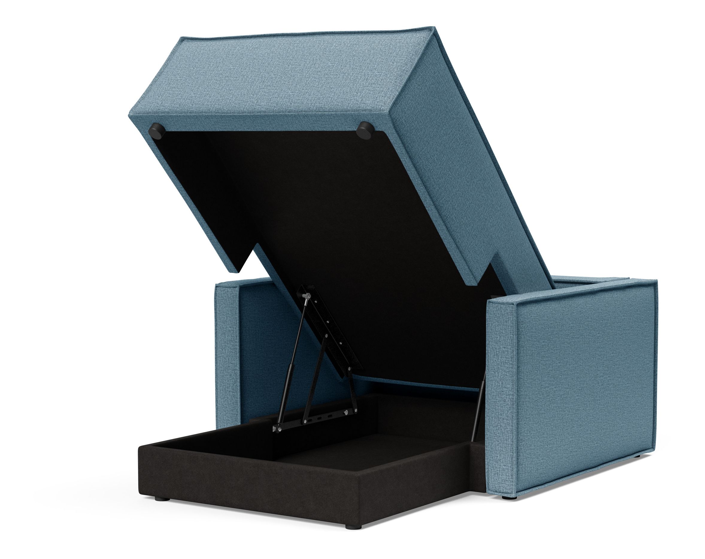 Newilla Storage Lounger Chair w/ Slim Arm Rests