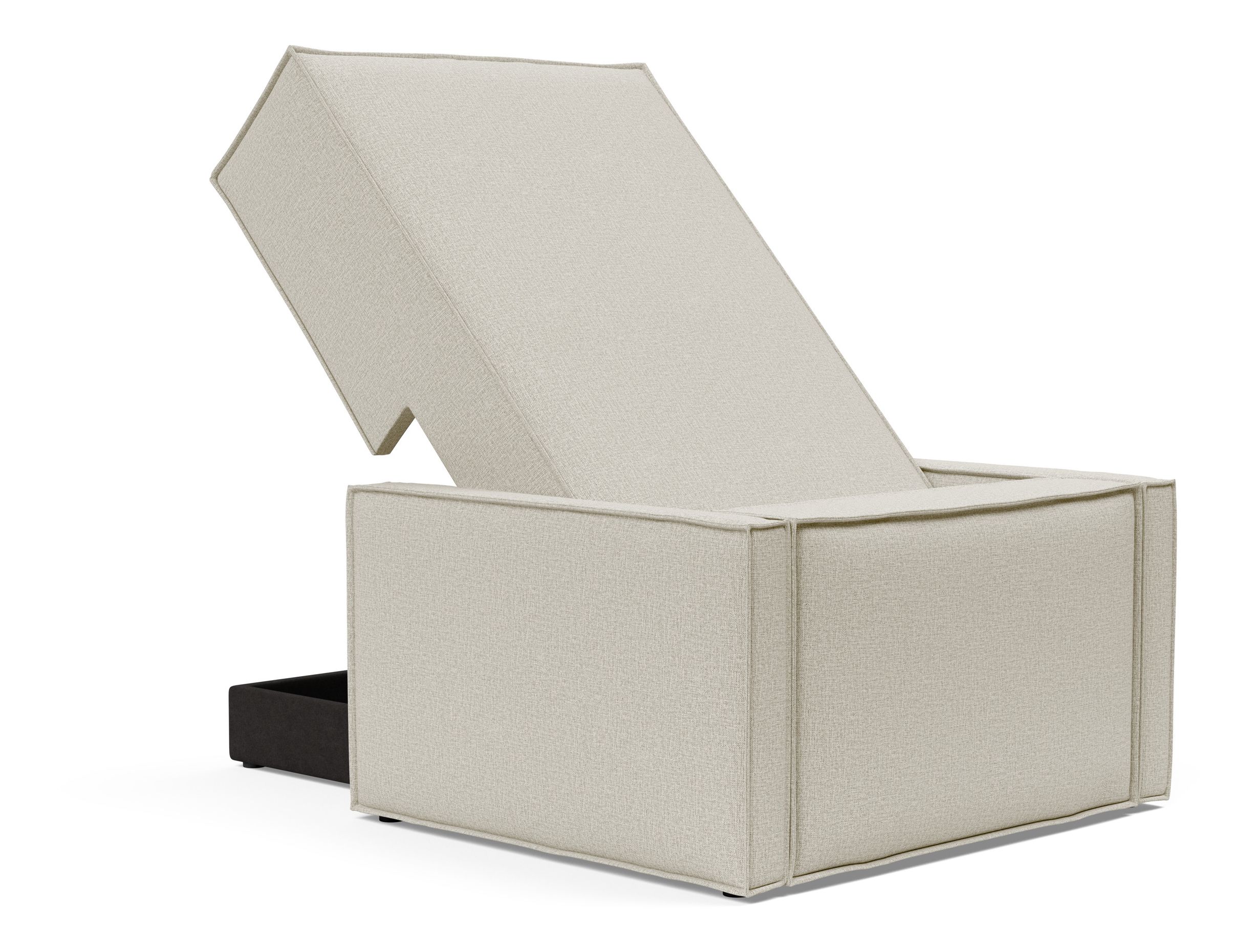 Newilla Storage Lounger Chair w/ Slim Arm Rests