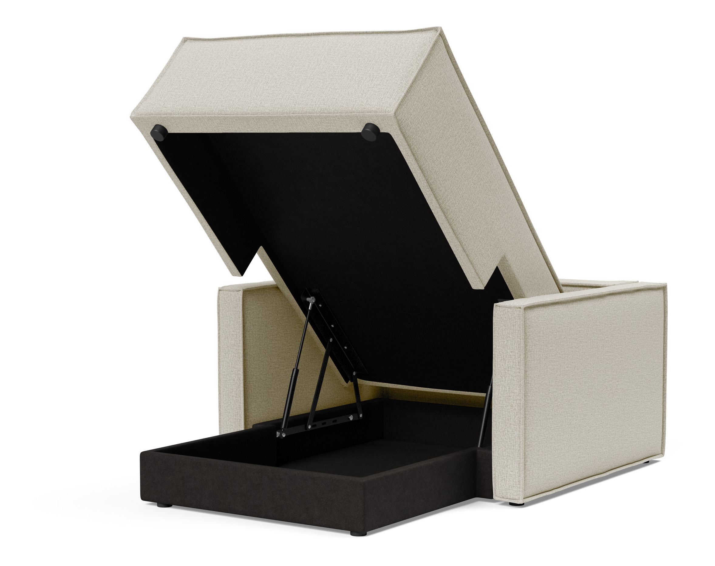 Newilla Storage Lounger Chair w/ Slim Arm Rests