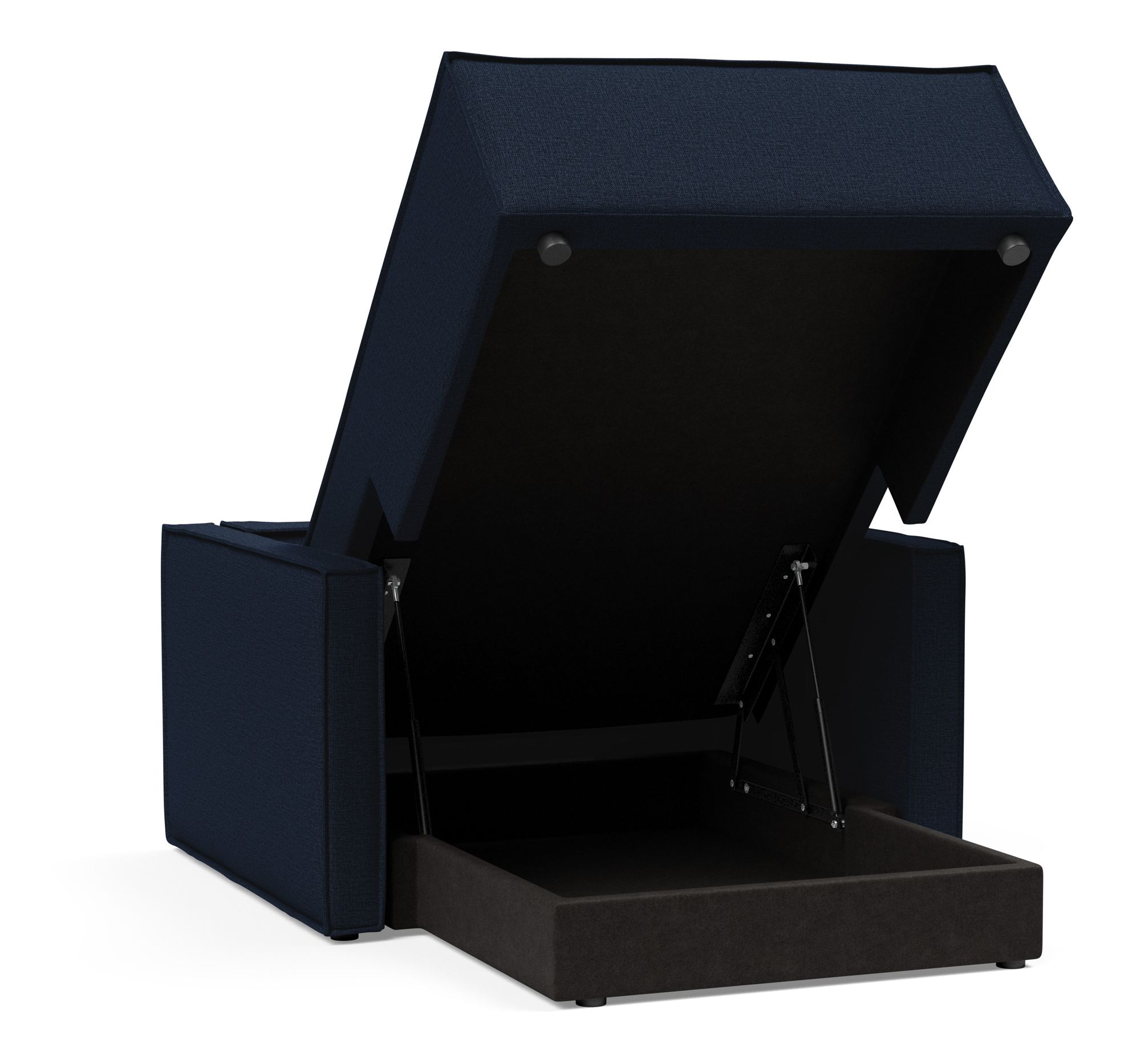 Newilla Storage Lounger Chair w/ Slim Arm Rests
