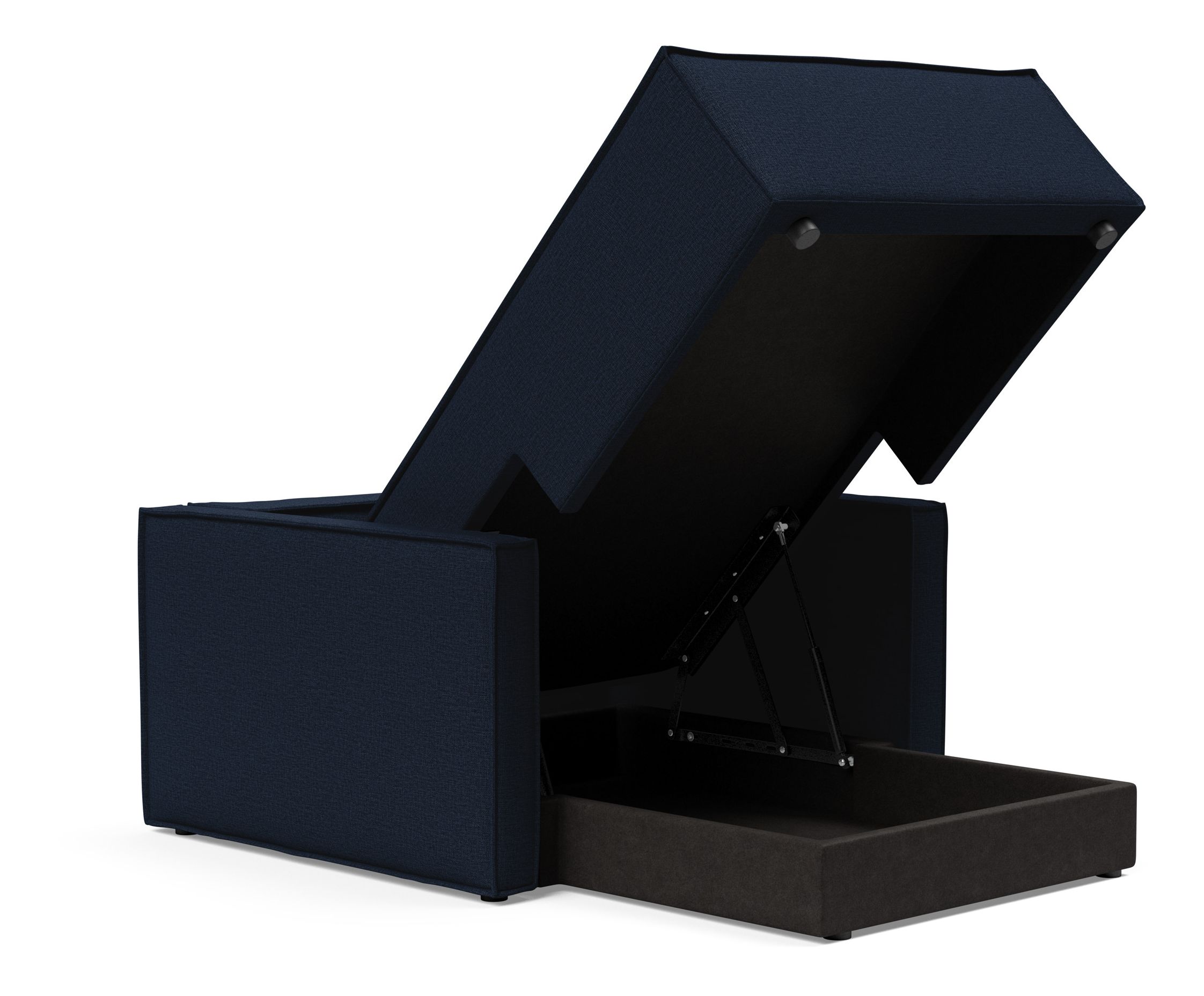 Newilla Storage Lounger Chair w/ Slim Arm Rests