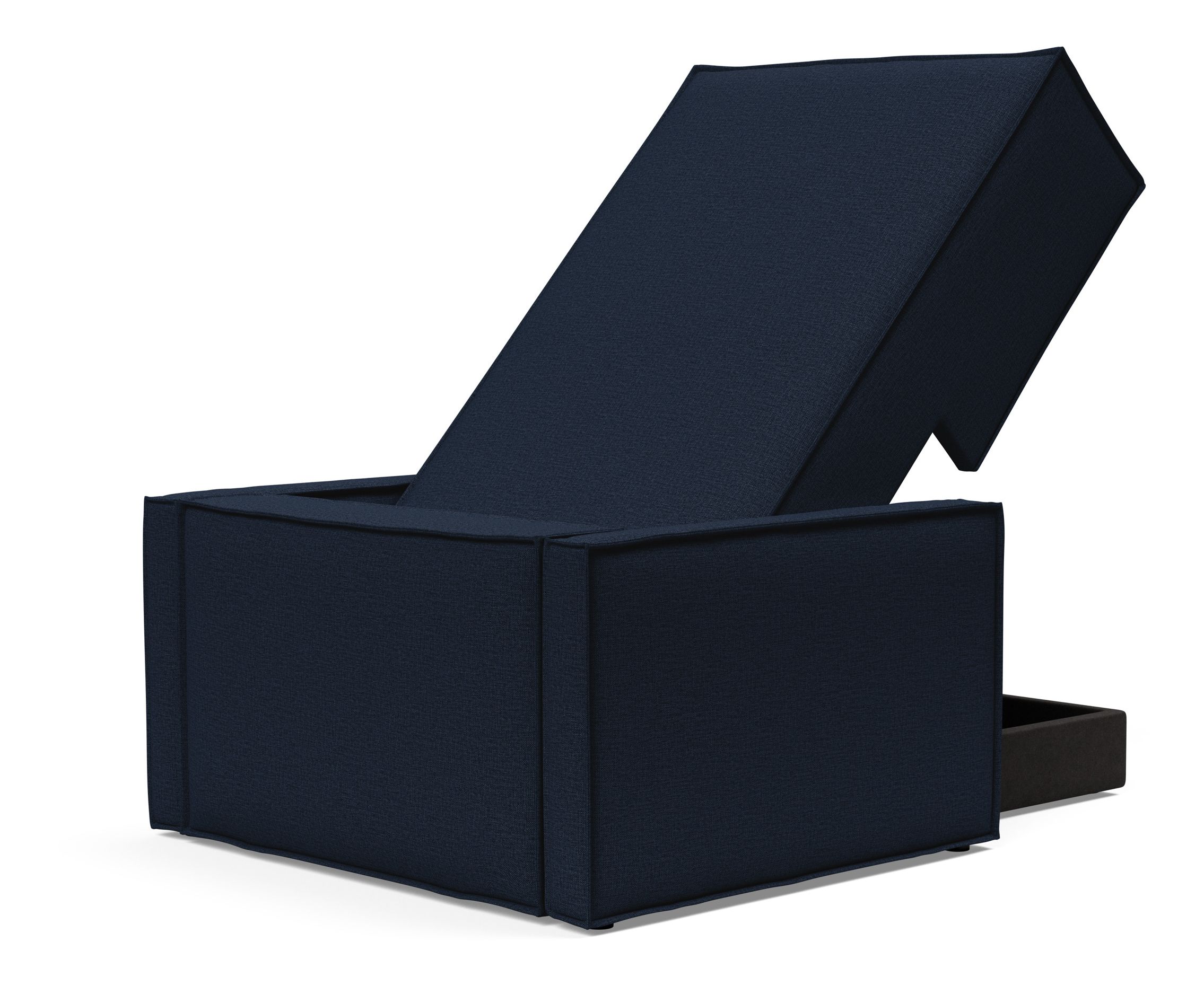 Newilla Storage Lounger Chair w/ Slim Arm Rests