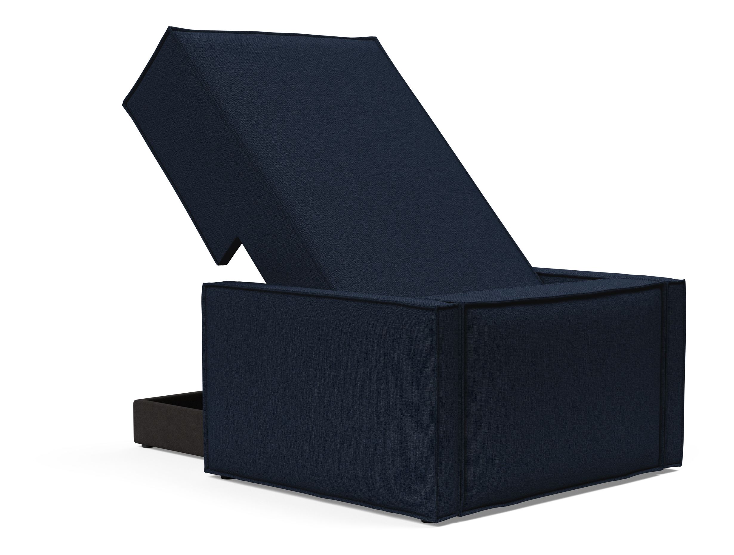 Newilla Storage Lounger Chair w/ Slim Arm Rests