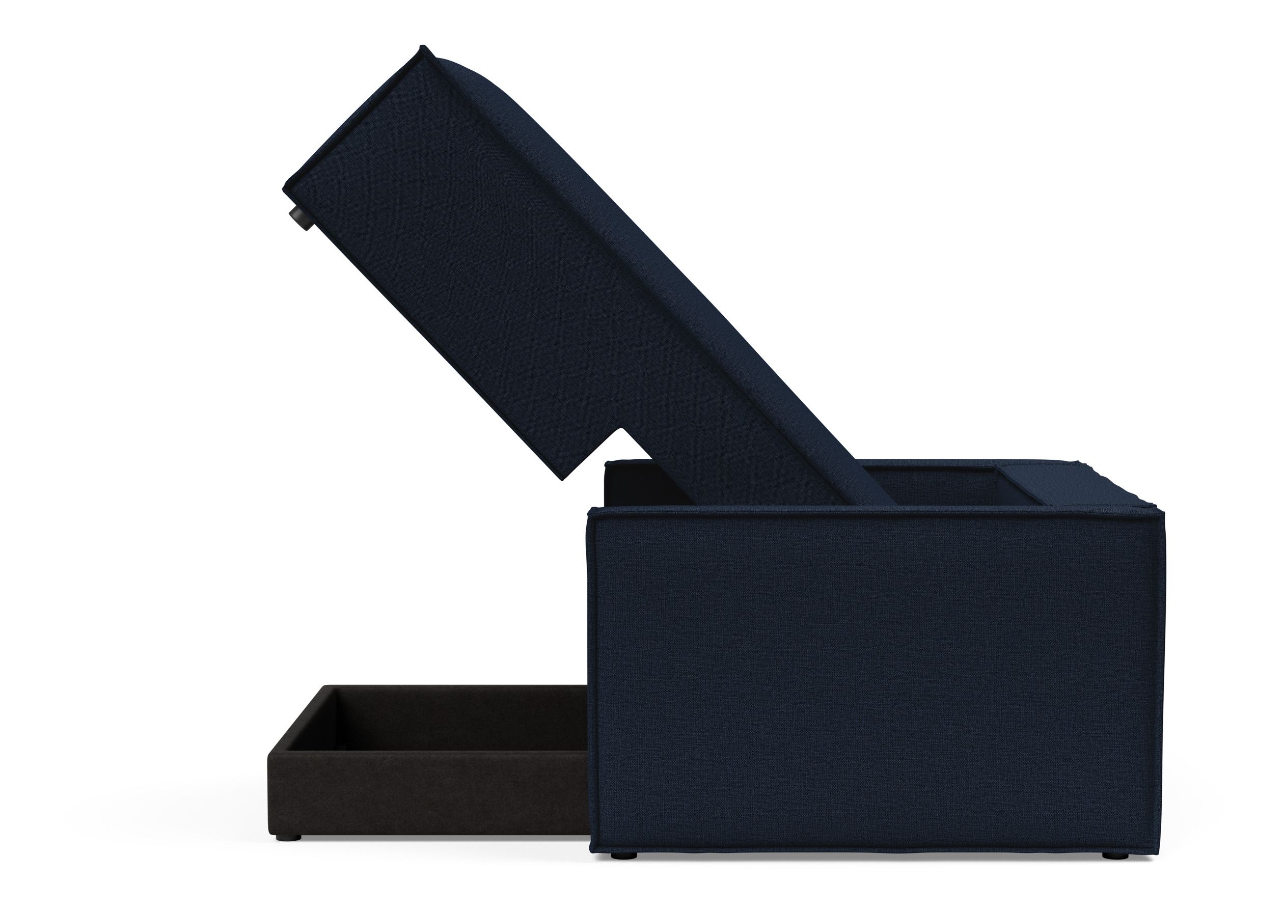 Newilla Storage Lounger Chair w/ Slim Arm Rests