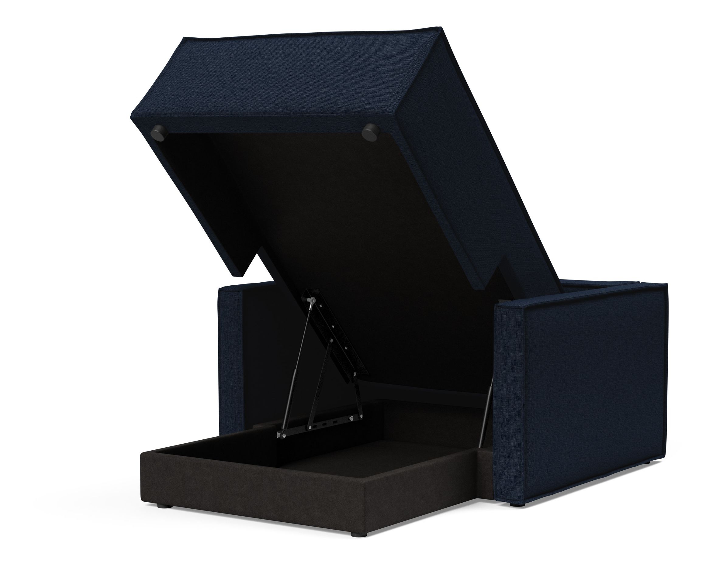 Newilla Storage Lounger Chair w/ Slim Arm Rests