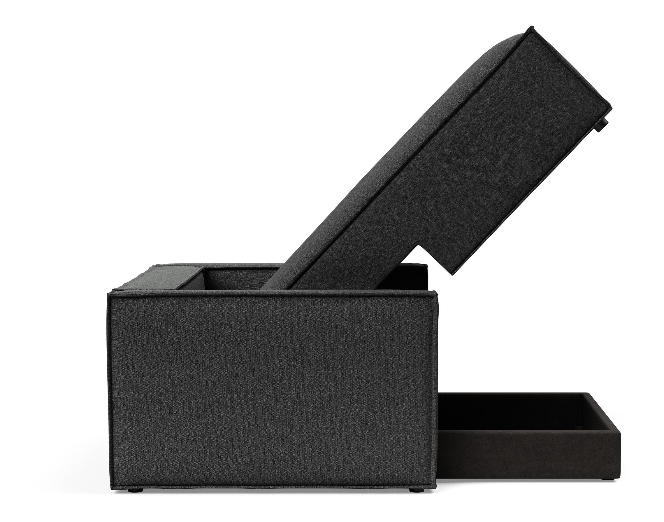 Newilla Storage Lounger Chair w/ Slim Arm Rests