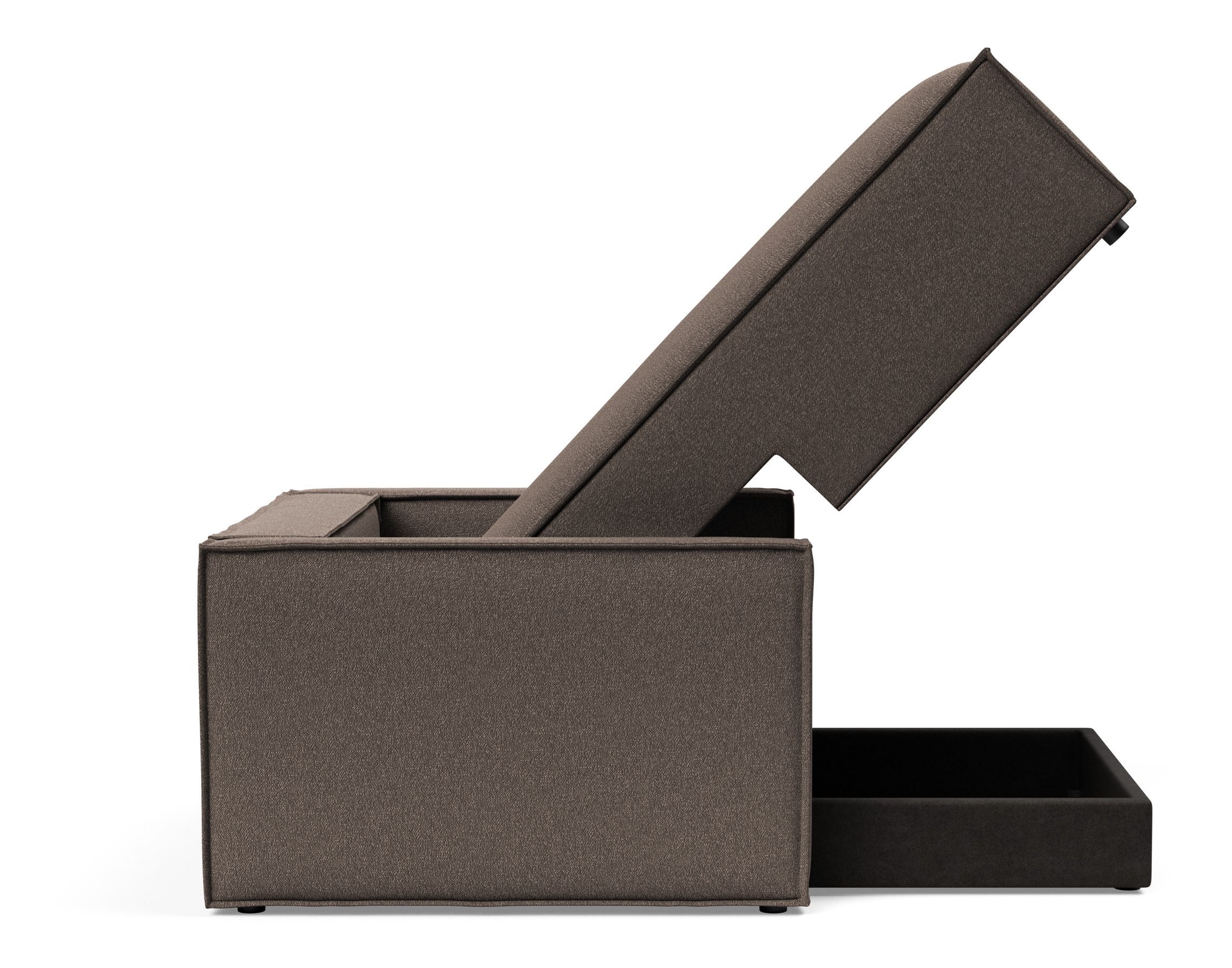 Newilla Storage Lounger Chair w/ Slim Arm Rests
