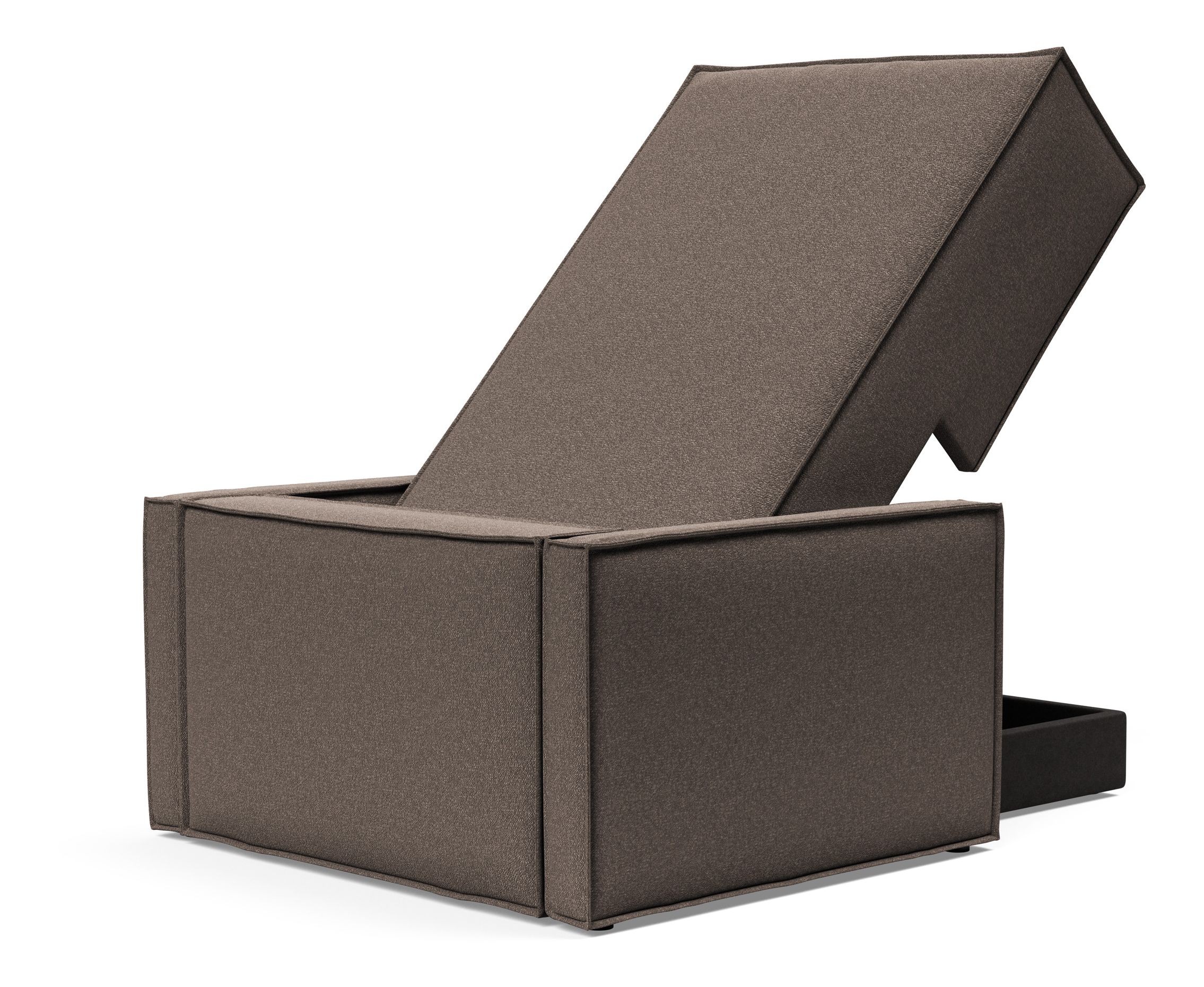 Newilla Storage Lounger Chair w/ Slim Arm Rests
