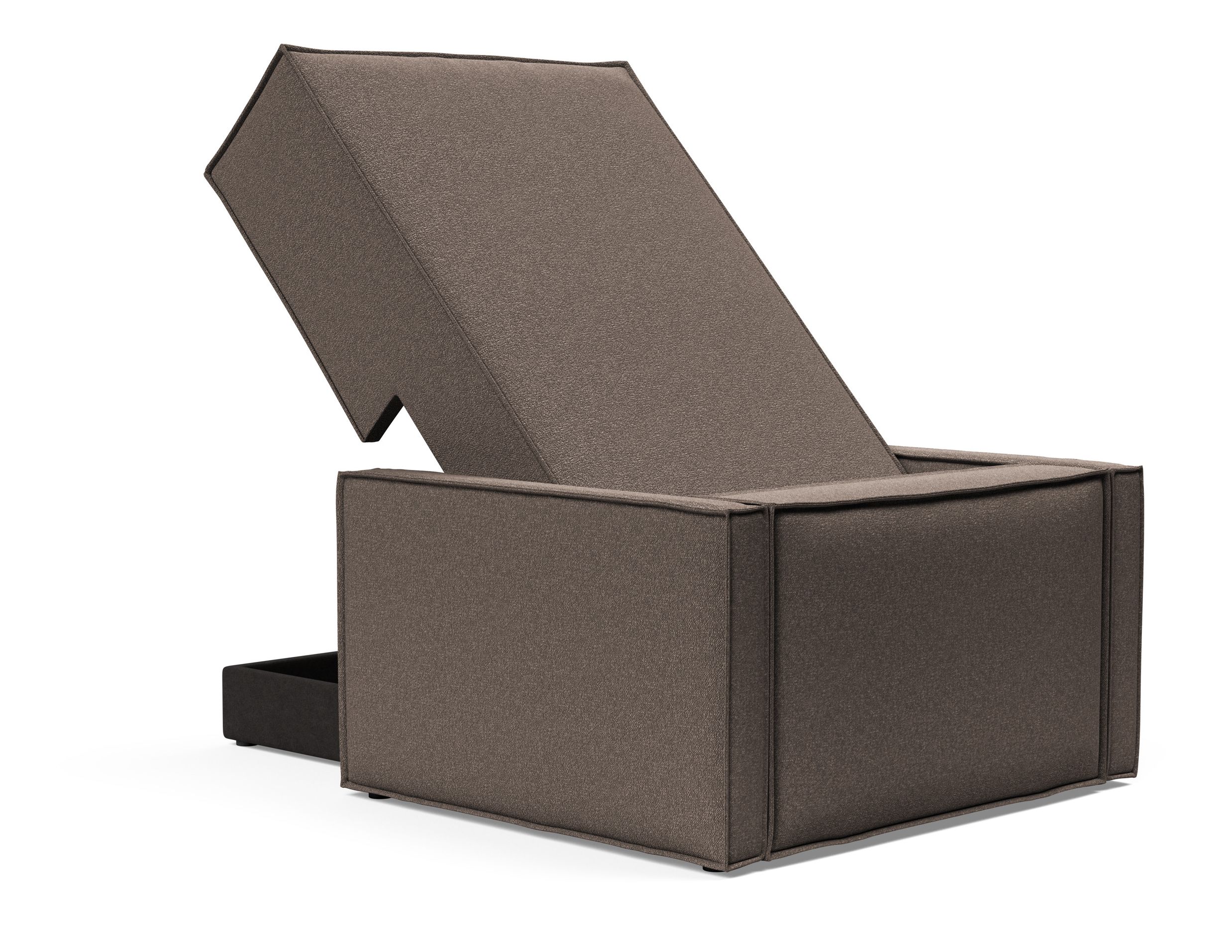 Newilla Storage Lounger Chair w/ Slim Arm Rests