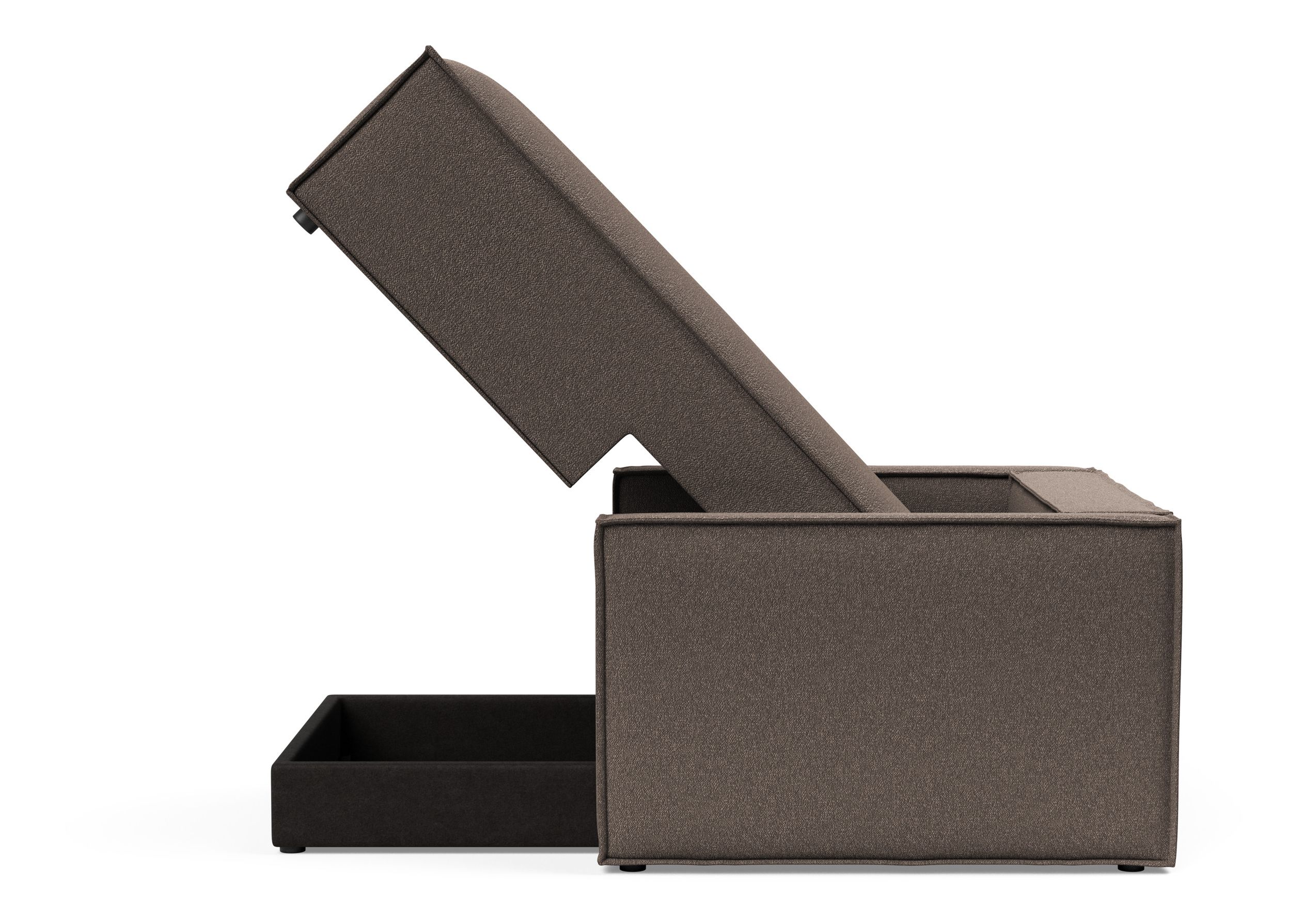 Newilla Storage Lounger Chair w/ Slim Arm Rests