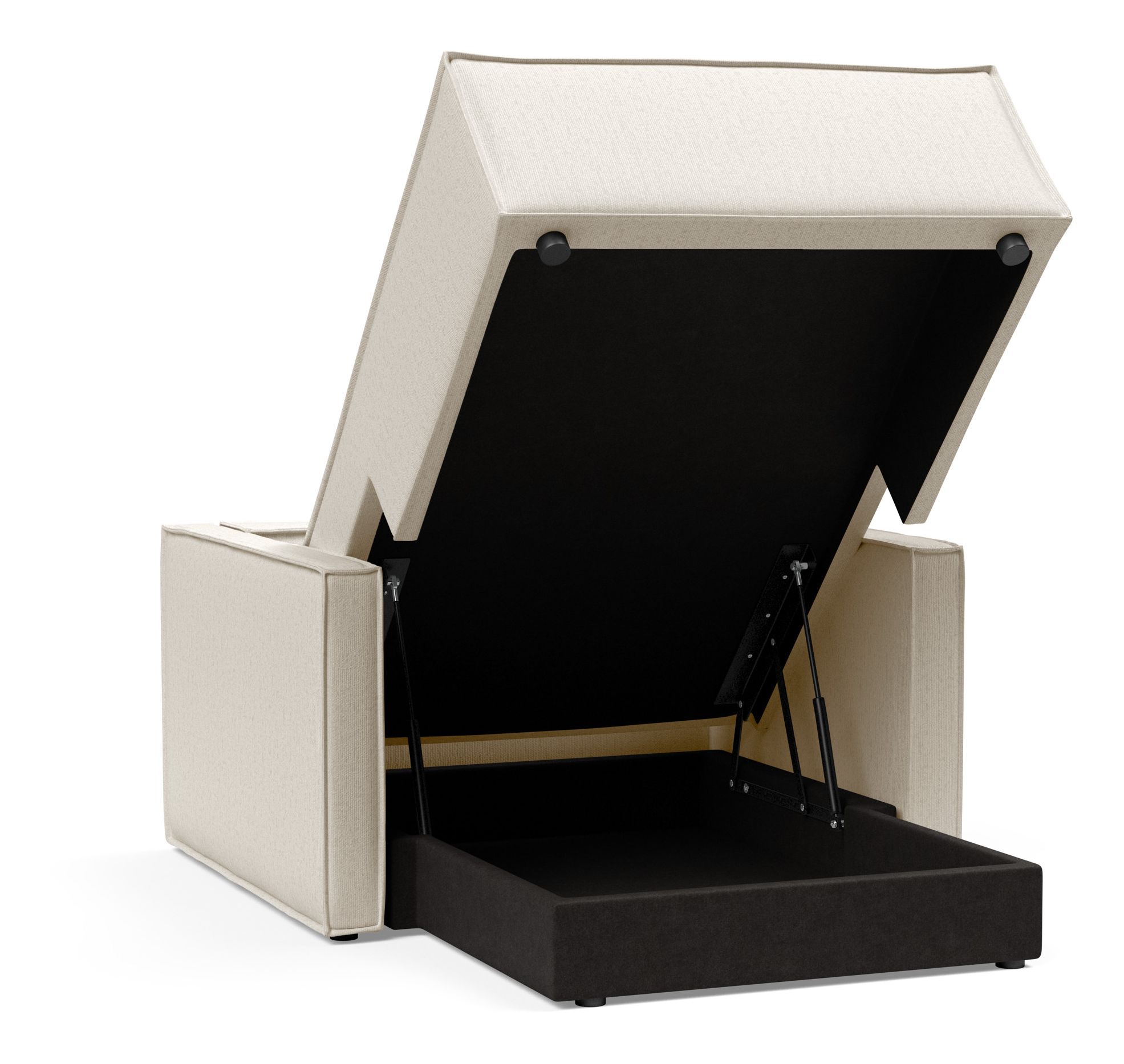 Newilla Storage Lounger Chair w/ Slim Arm Rests