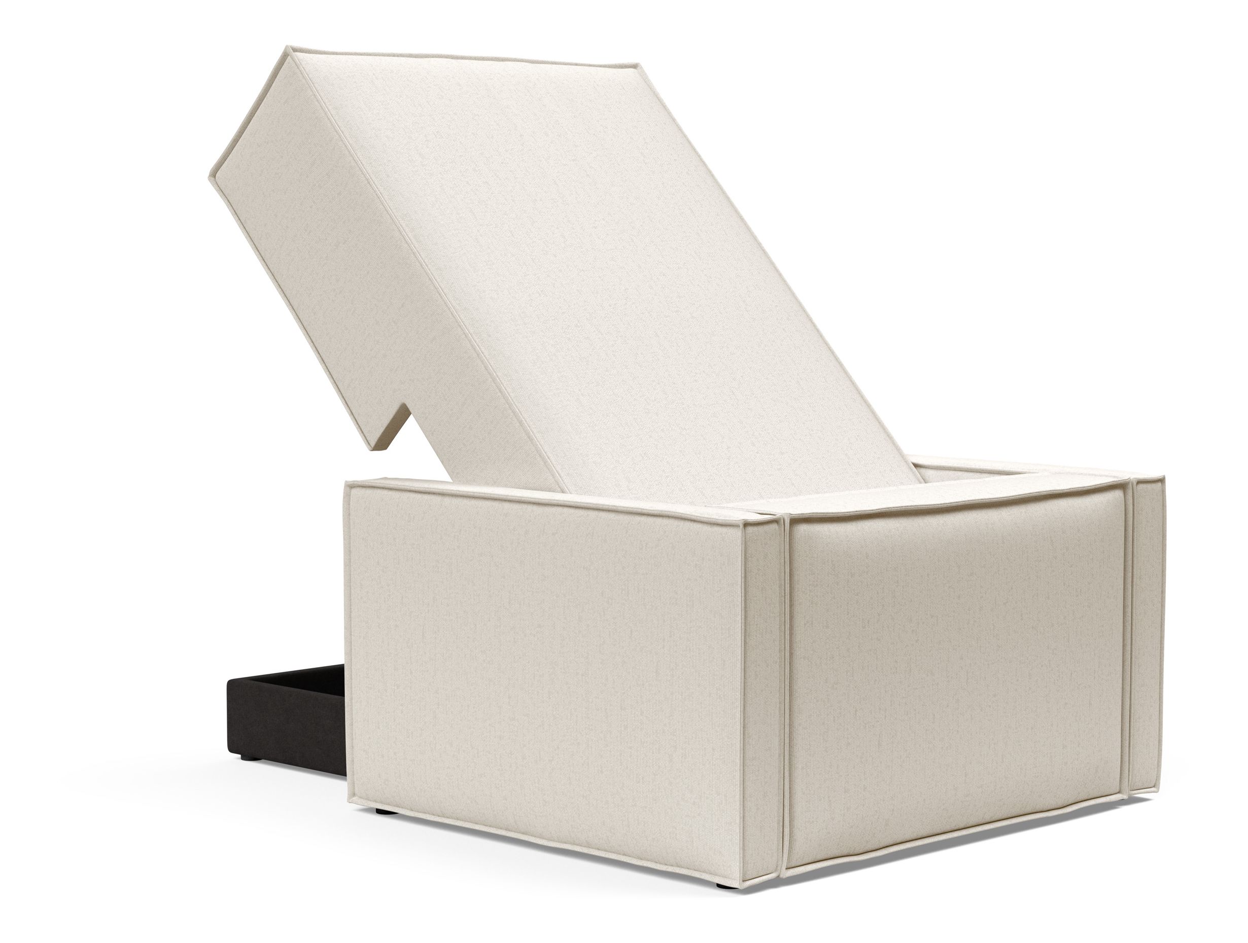 Newilla Storage Lounger Chair w/ Slim Arm Rests