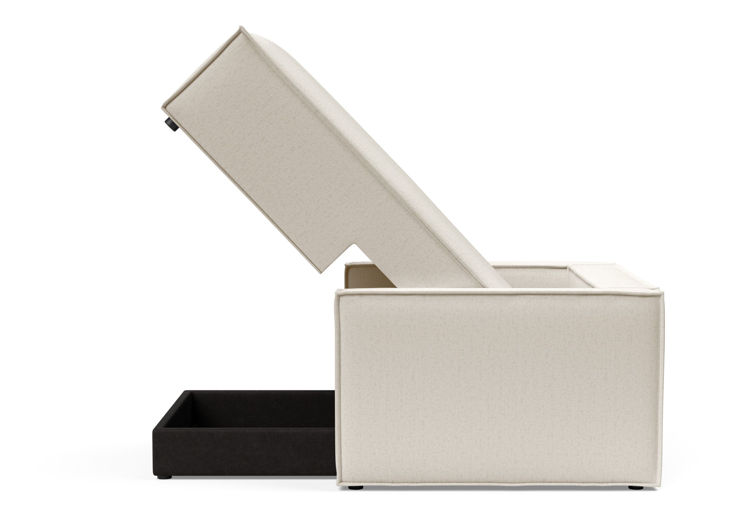Newilla Storage Lounger Chair w/ Slim Arm Rests
