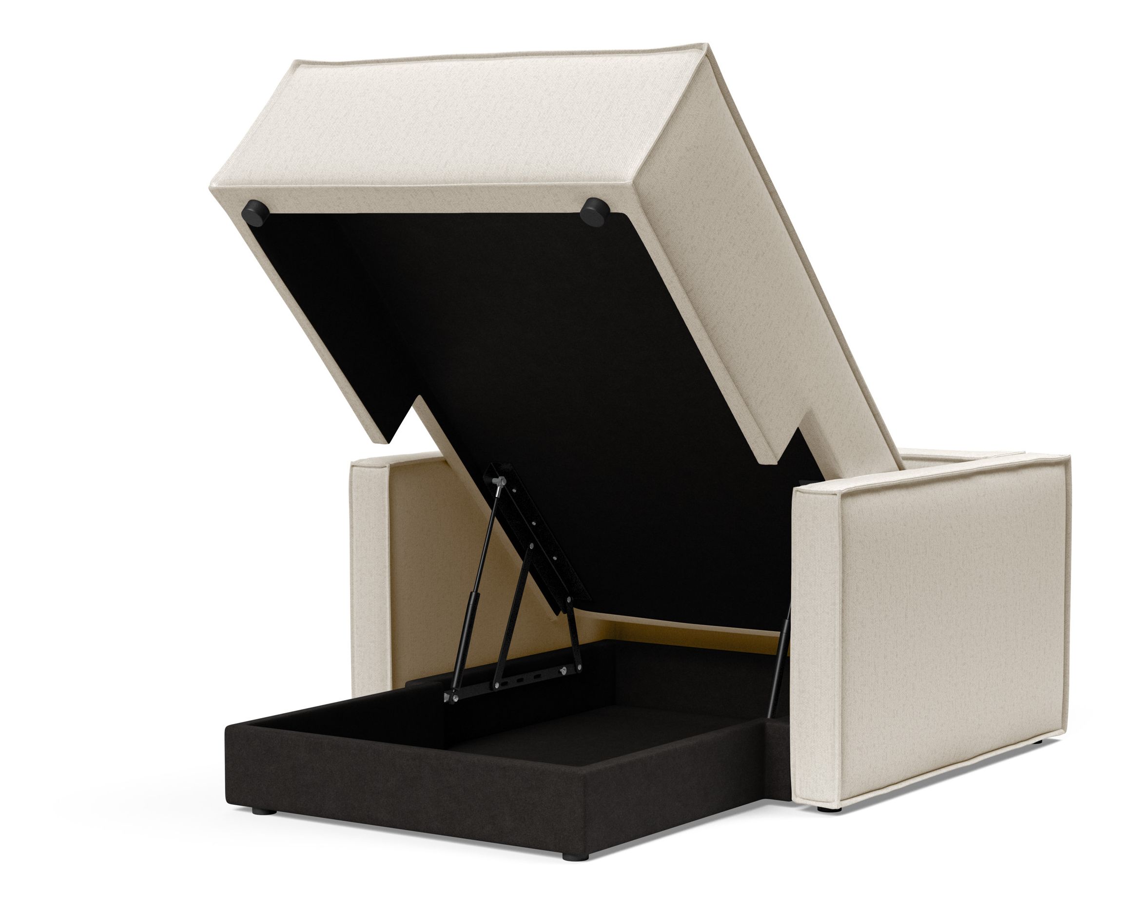 Newilla Storage Lounger Chair w/ Slim Arm Rests