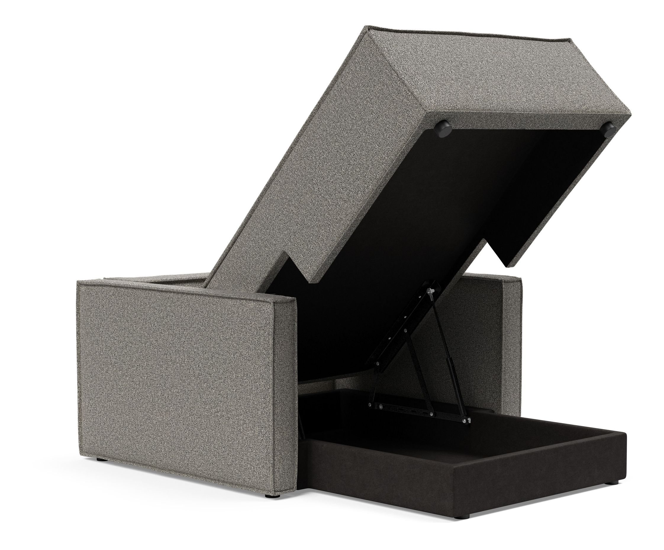 Newilla Storage Lounger Chair w/ Slim Arm Rests
