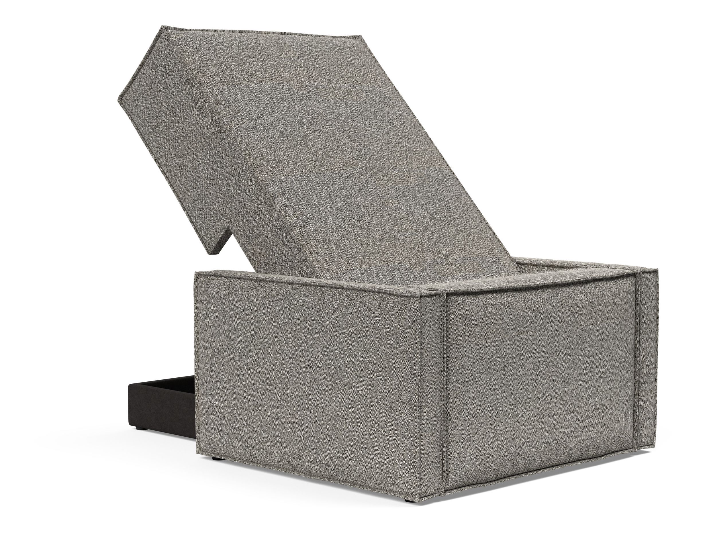 Newilla Storage Lounger Chair w/ Slim Arm Rests