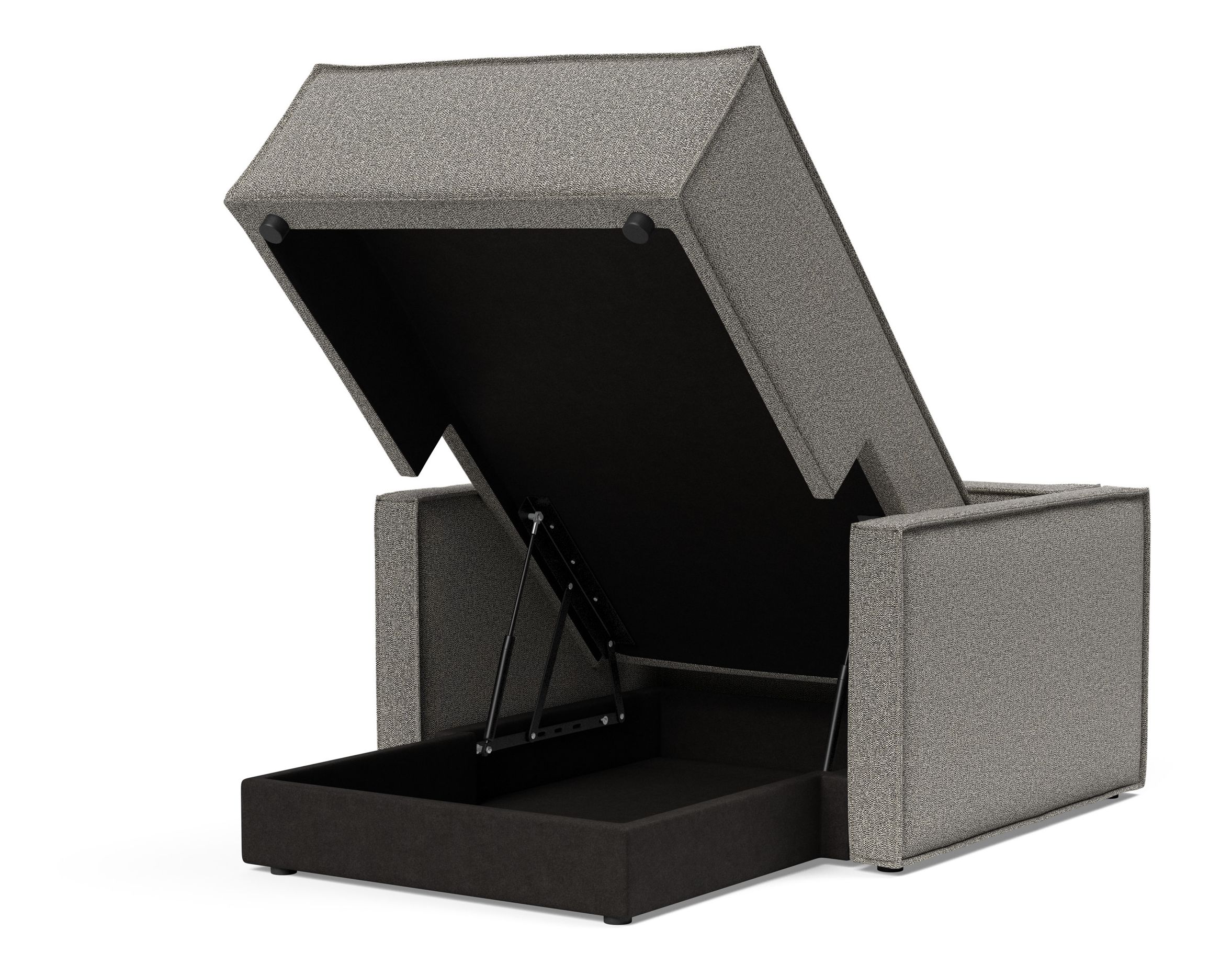Newilla Storage Lounger Chair w/ Slim Arm Rests