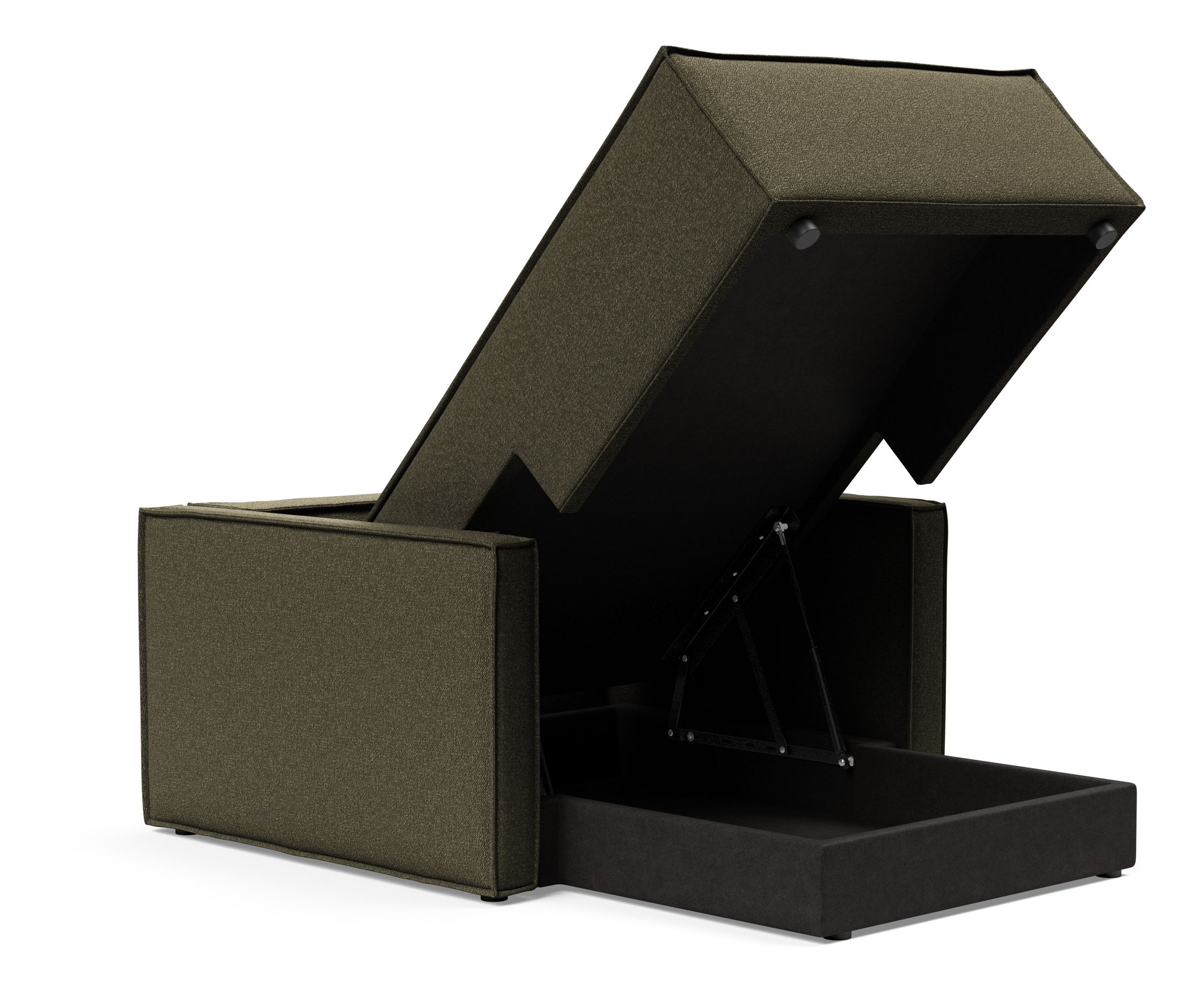 Newilla Storage Lounger Chair w/ Slim Arm Rests