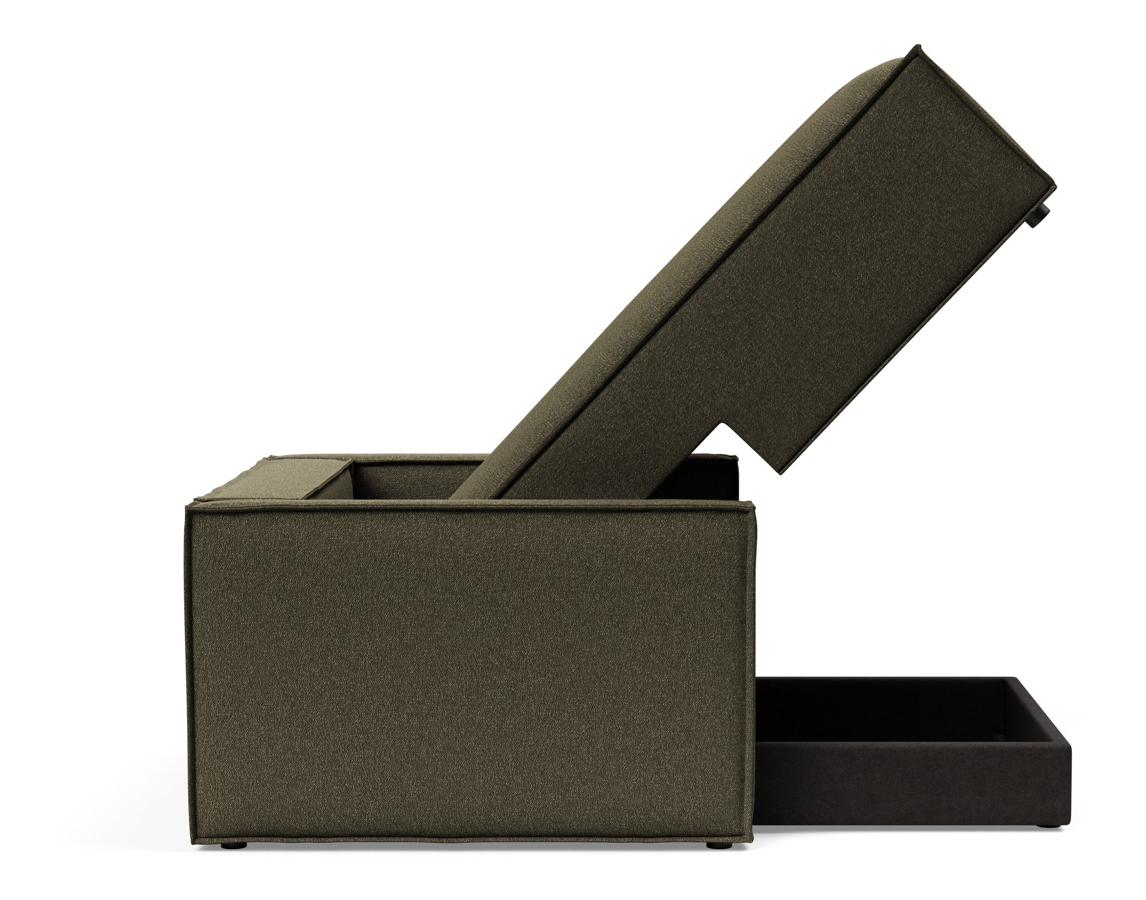 Newilla Storage Lounger Chair w/ Slim Arm Rests