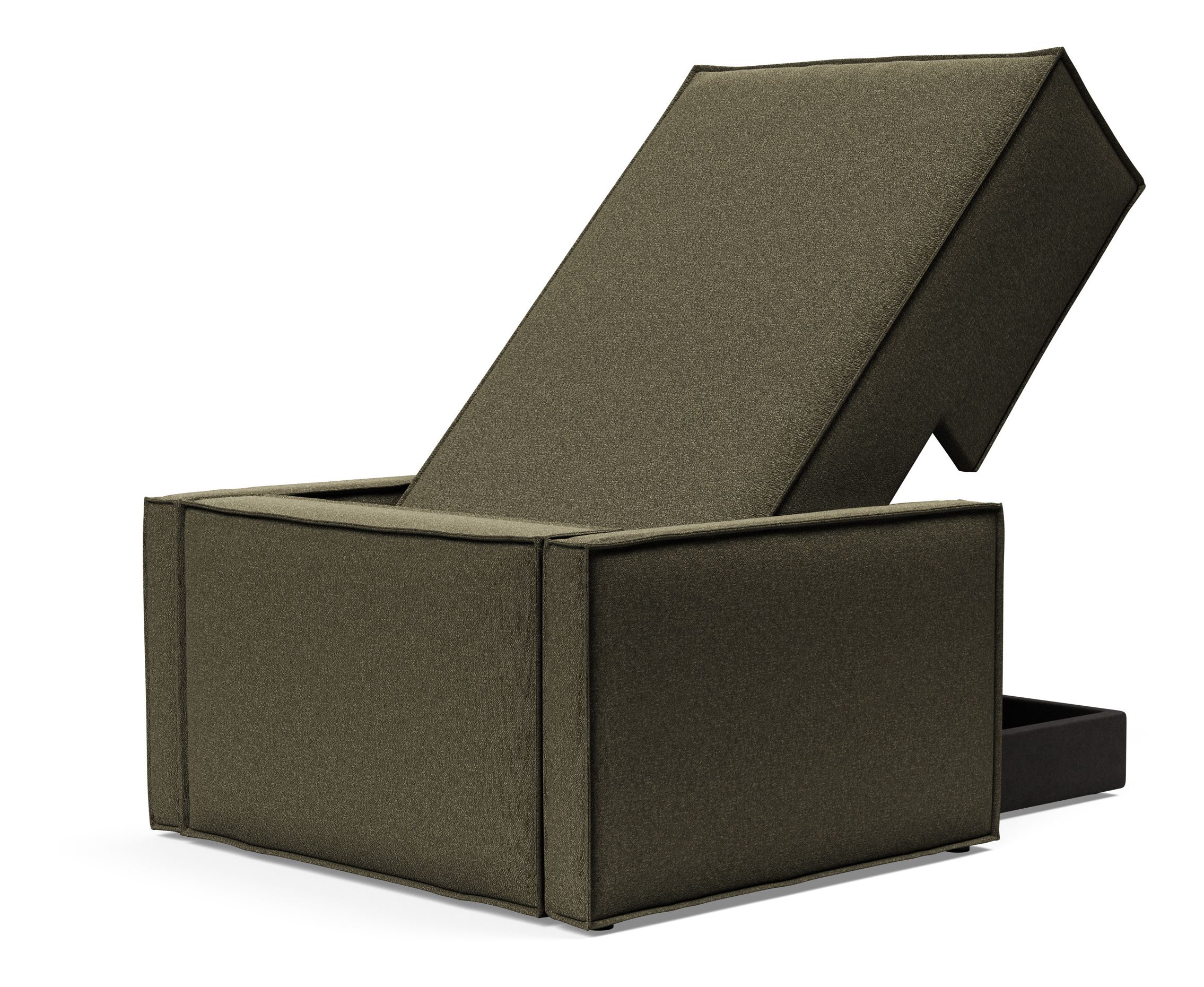 Newilla Storage Lounger Chair w/ Slim Arm Rests
