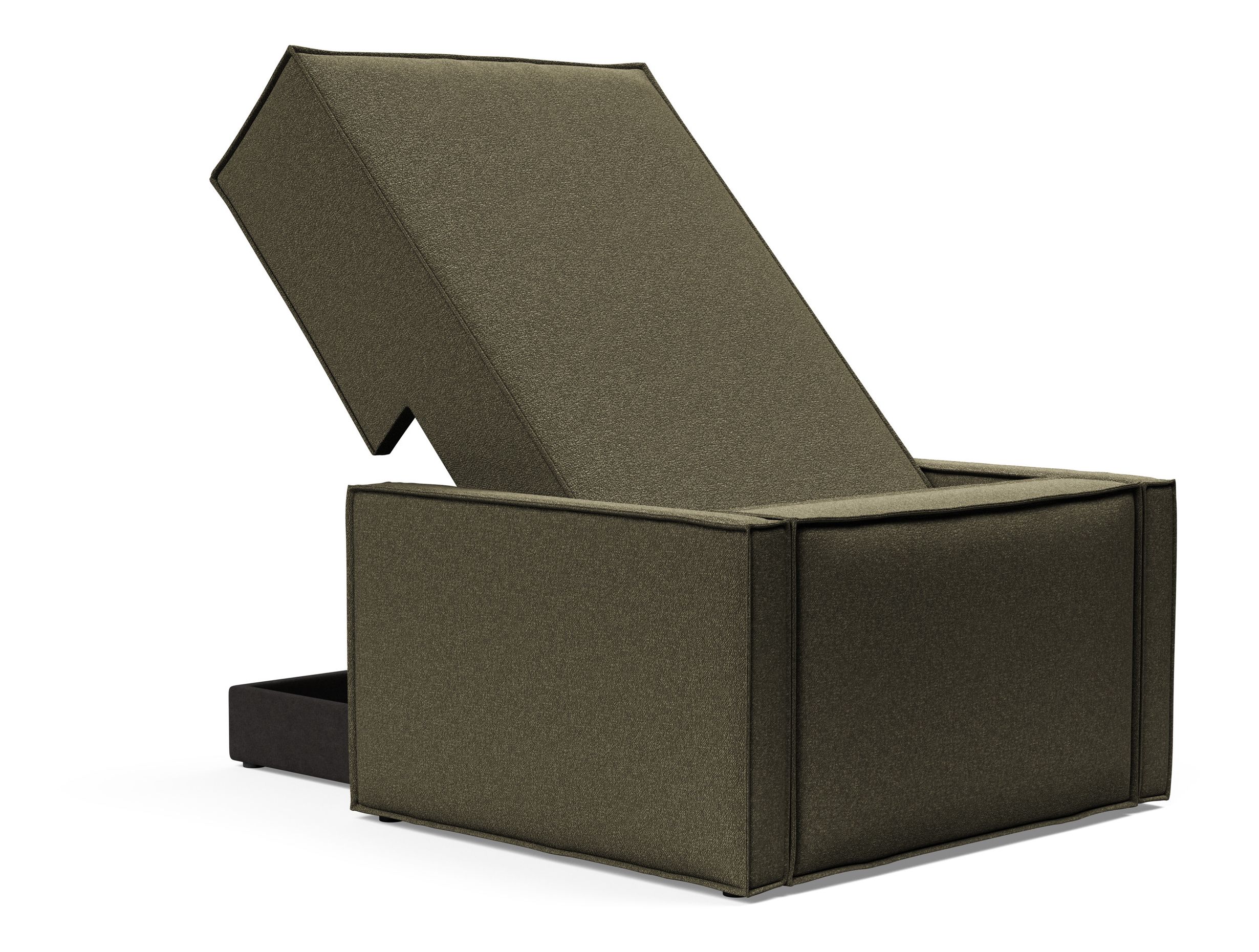 Newilla Storage Lounger Chair w/ Slim Arm Rests