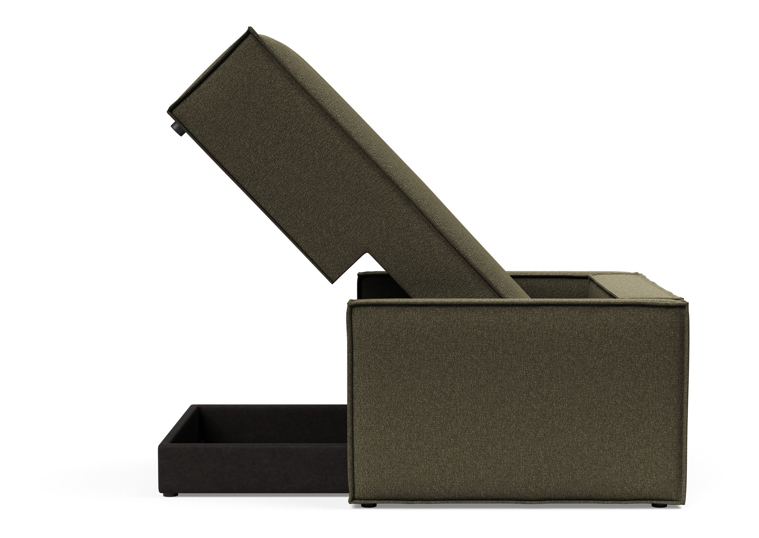 Newilla Storage Lounger Chair w/ Slim Arm Rests