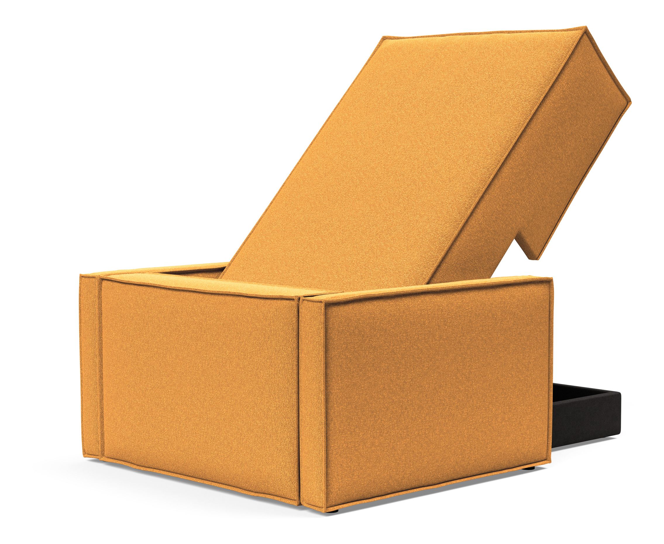 Newilla Storage Lounger Chair w/ Slim Arm Rests