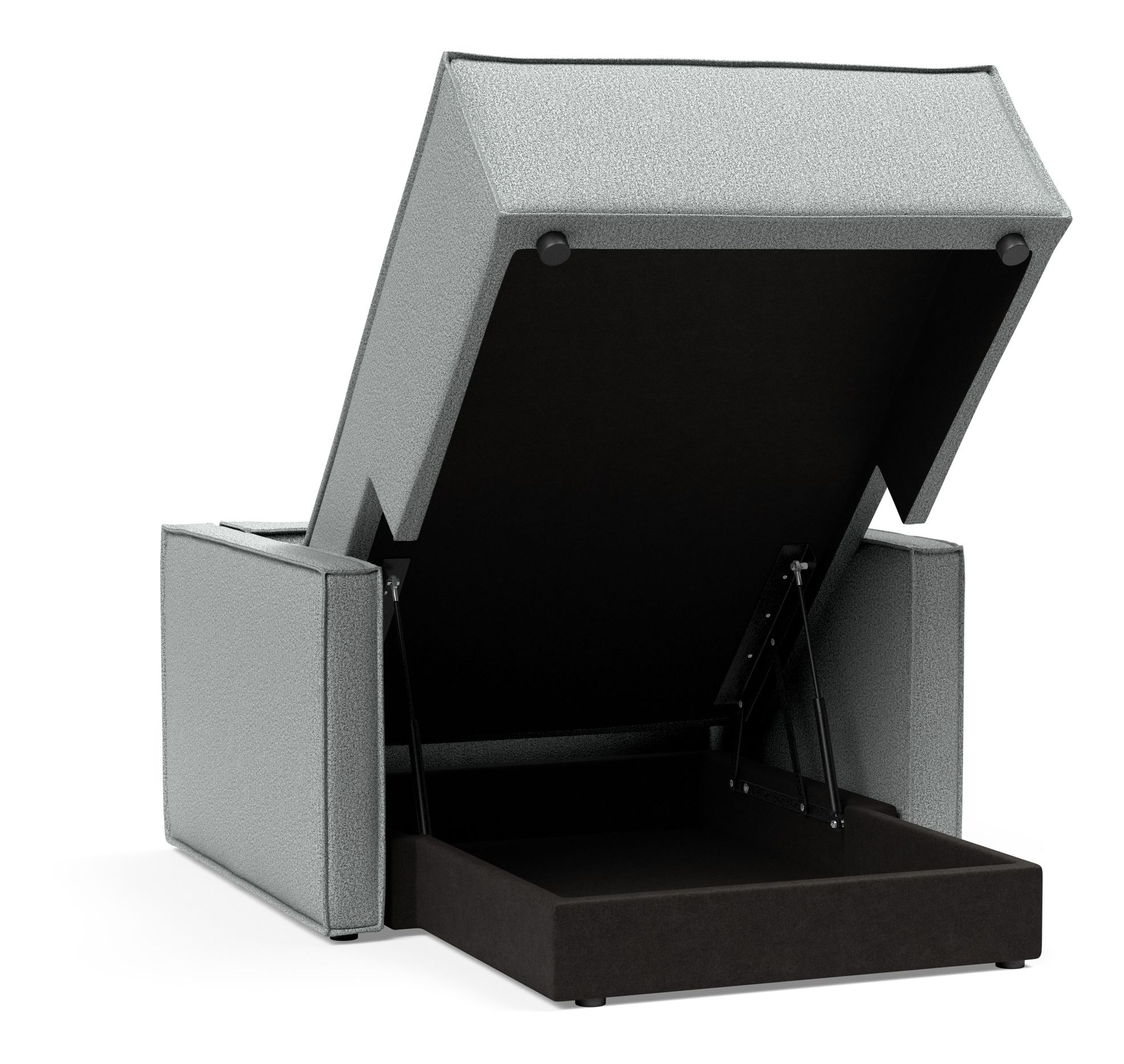 Newilla Storage Lounger Chair w/ Slim Arm Rests