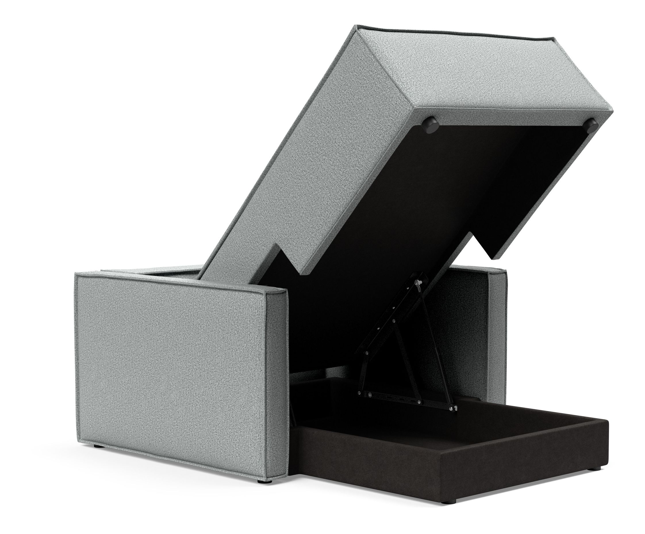 Newilla Storage Lounger Chair w/ Slim Arm Rests