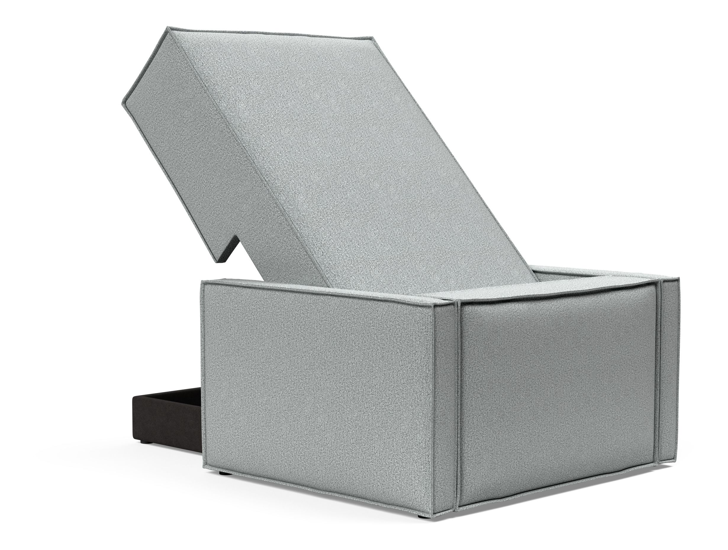 Newilla Storage Lounger Chair w/ Slim Arm Rests