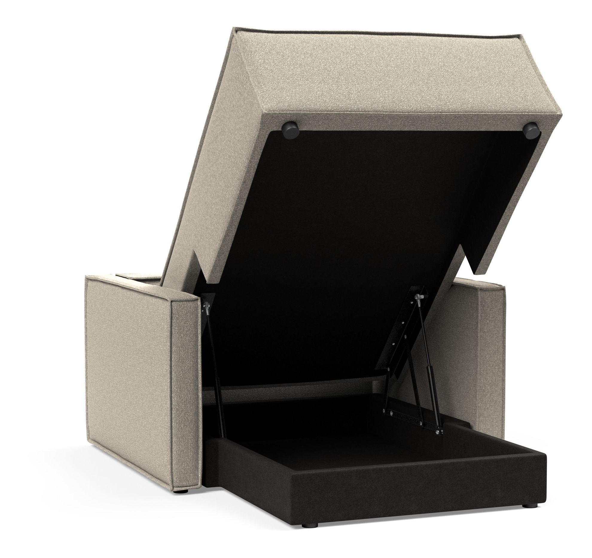 Newilla Storage Lounger Chair w/ Slim Arm Rests