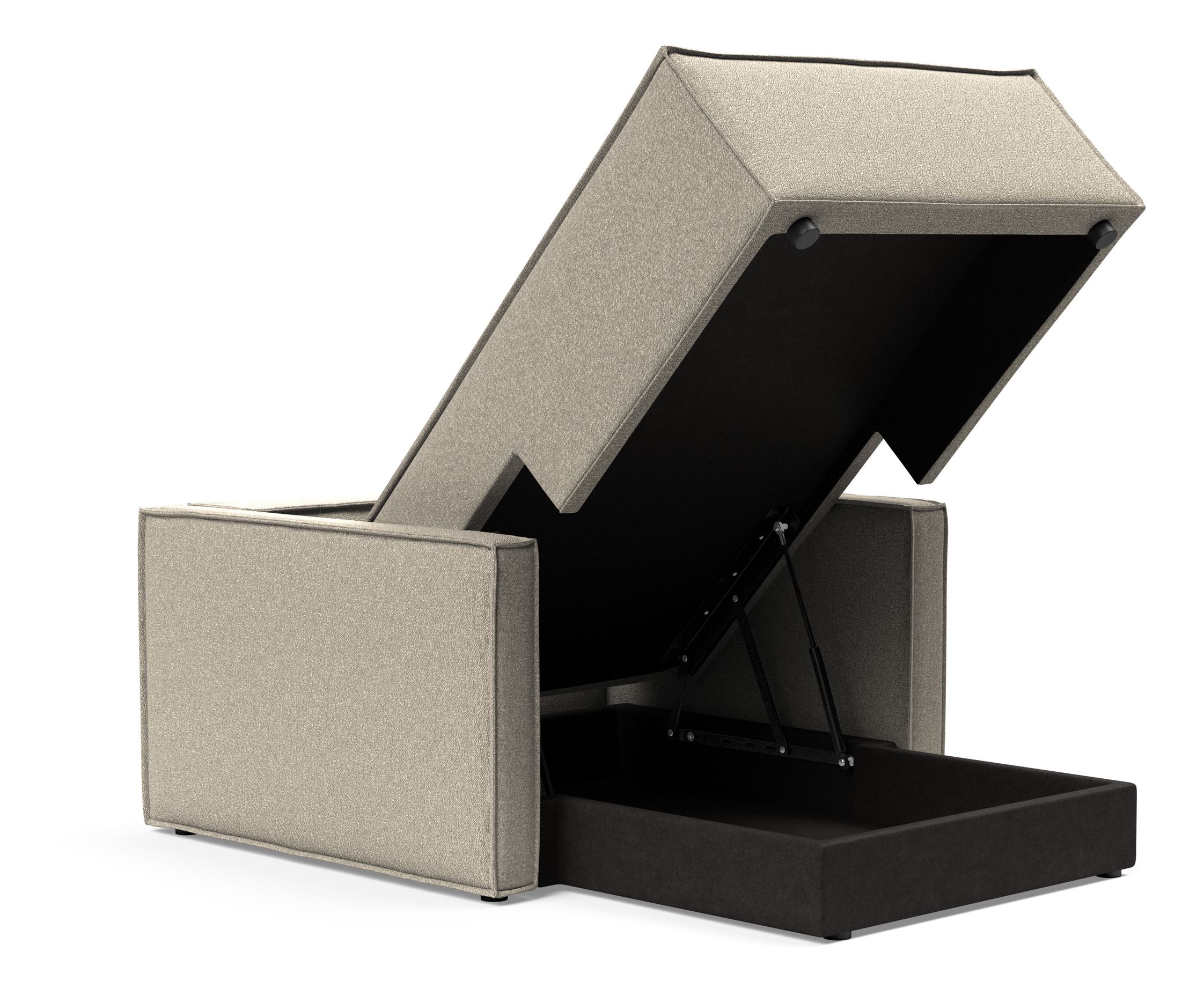 Newilla Storage Lounger Chair w/ Slim Arm Rests