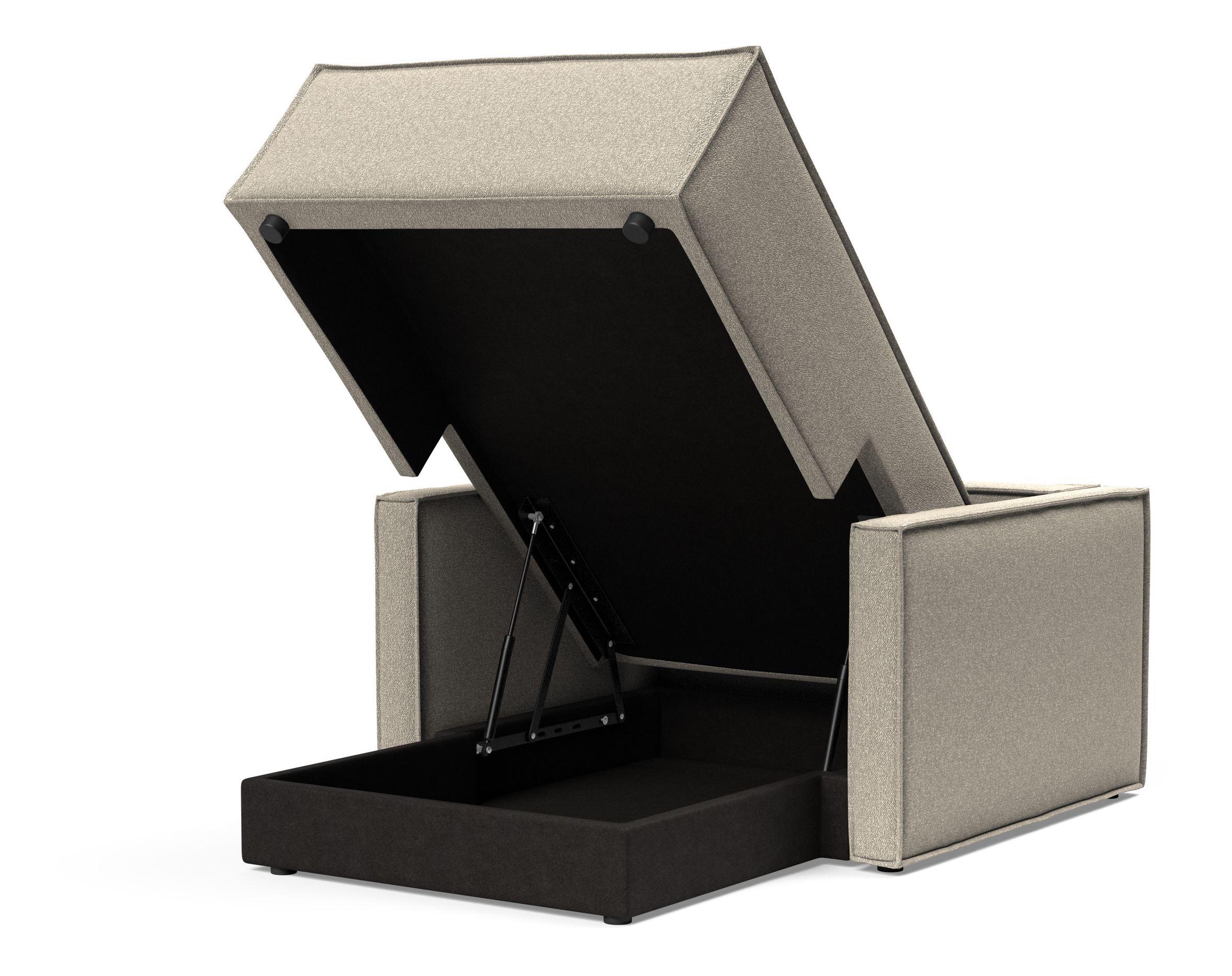 Newilla Storage Lounger Chair w/ Slim Arm Rests