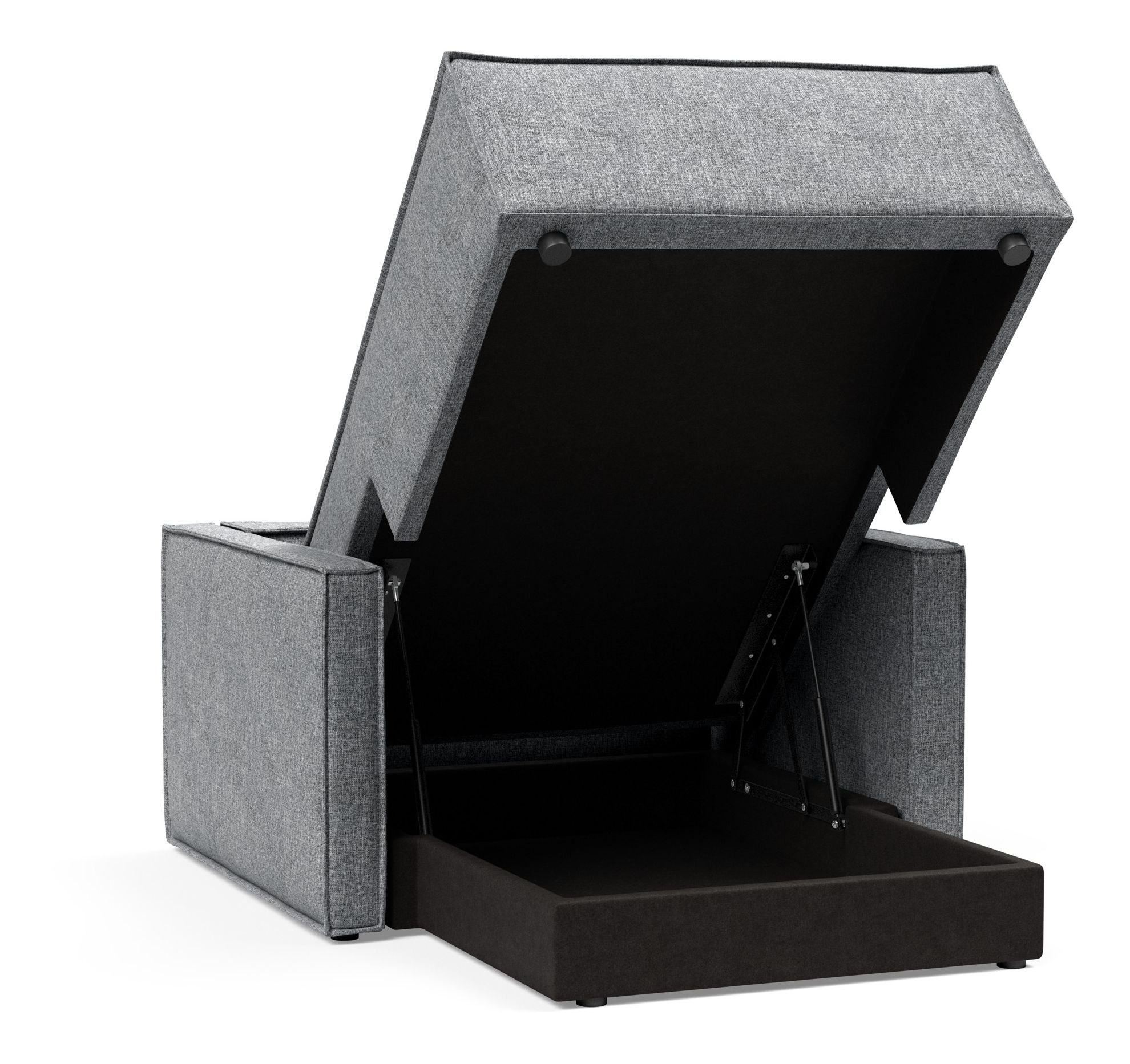 Newilla Storage Lounger Chair w/ Slim Arm Rests
