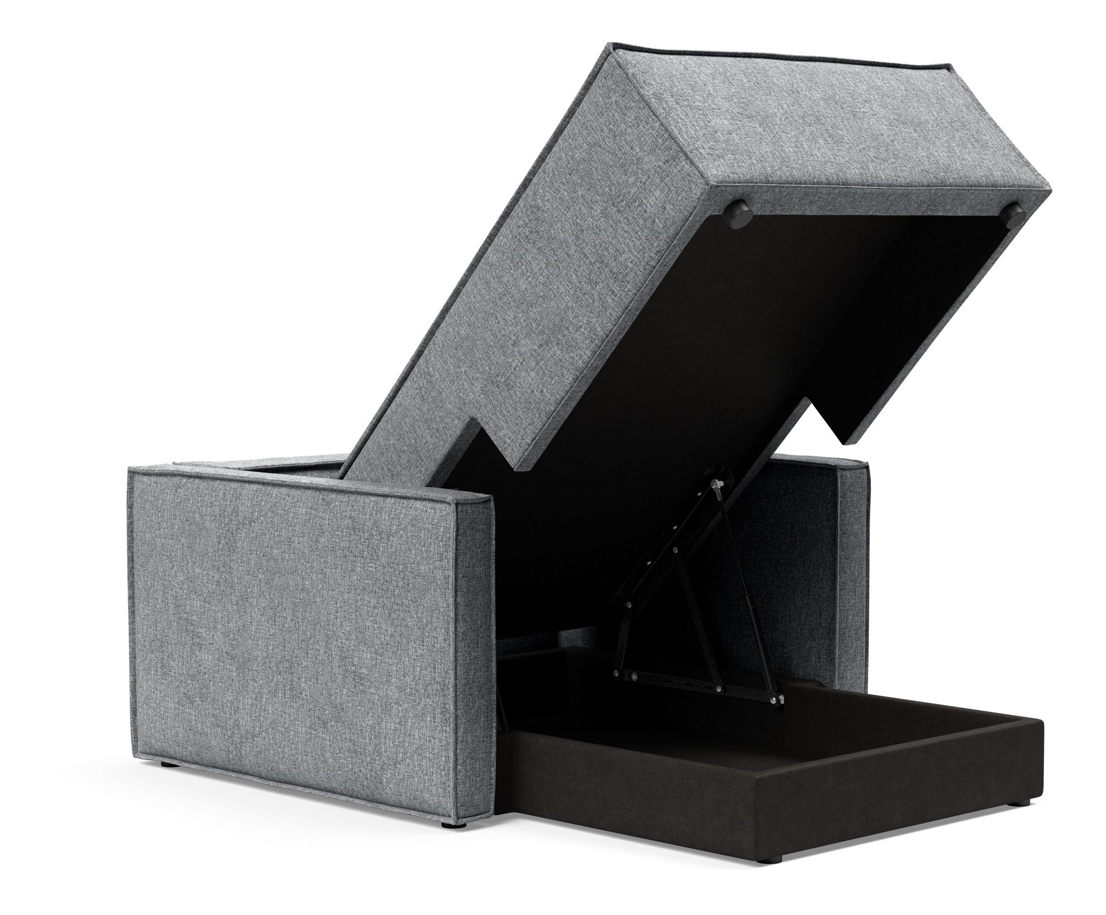 Newilla Storage Lounger Chair w/ Slim Arm Rests