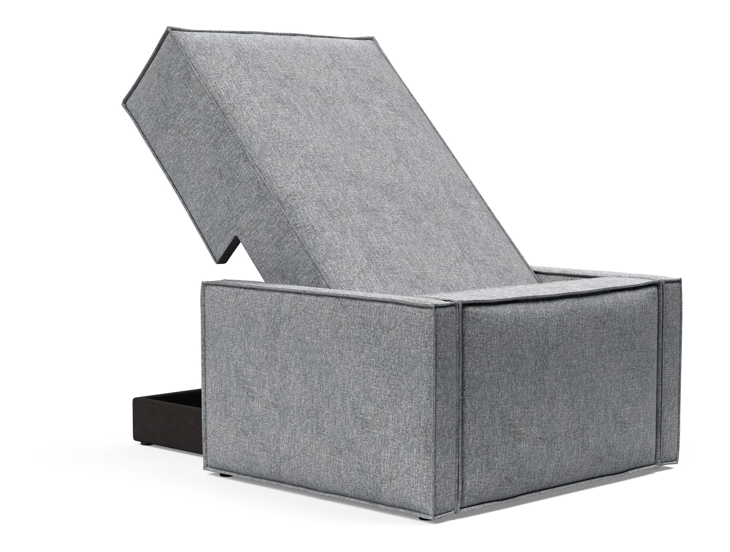 Newilla Storage Lounger Chair w/ Slim Arm Rests