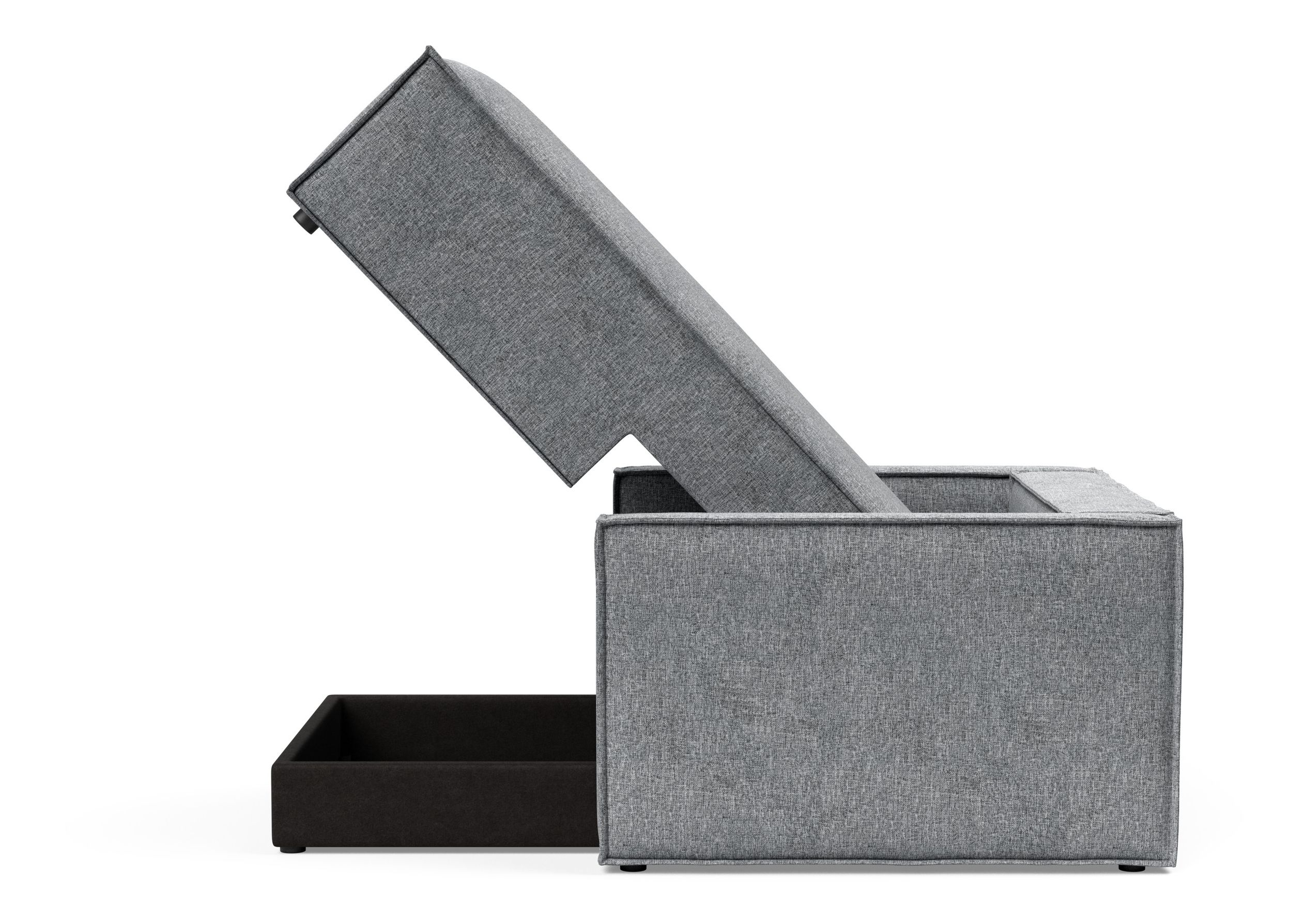 Newilla Storage Lounger Chair w/ Slim Arm Rests