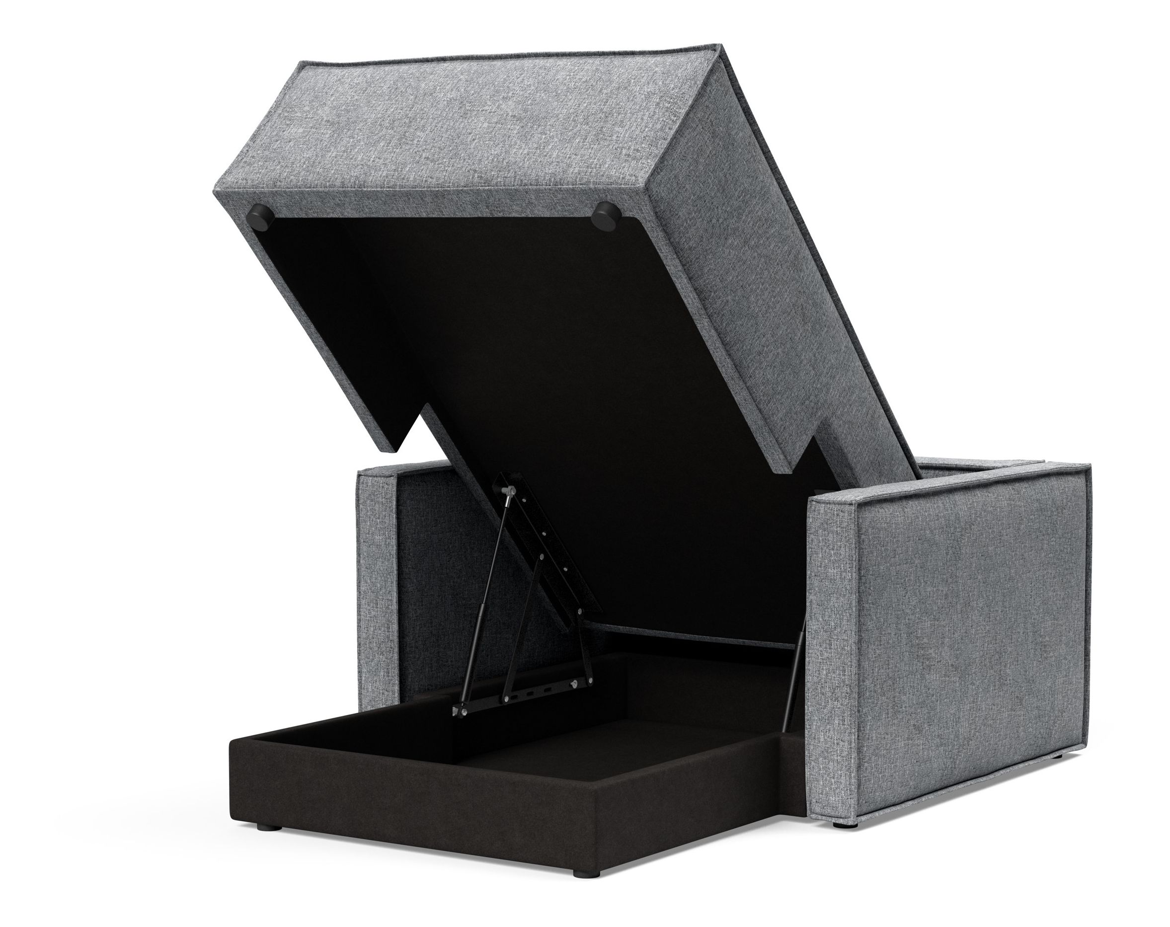 Newilla Storage Lounger Chair w/ Slim Arm Rests