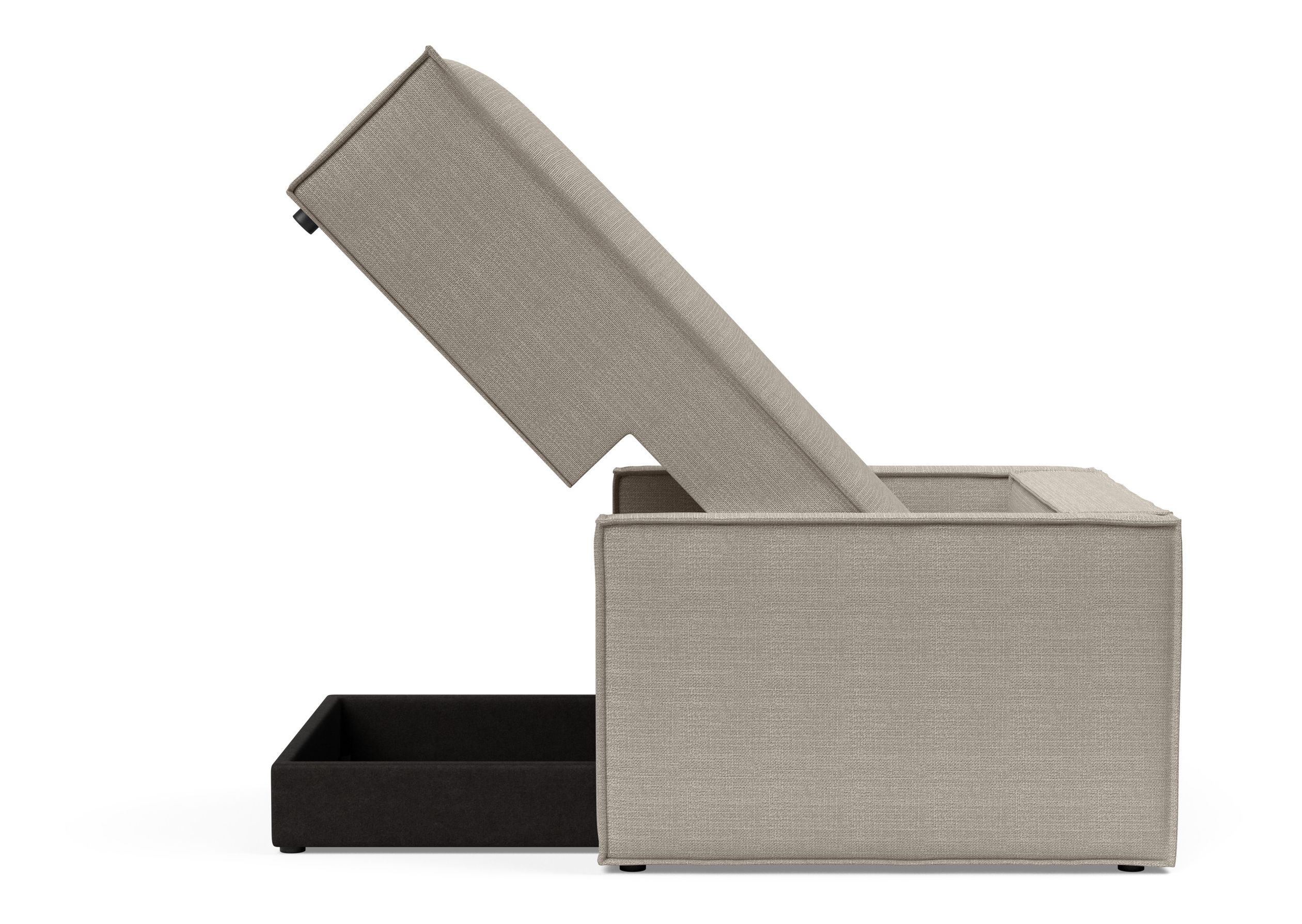 Newilla Storage Lounger Chair w/ Slim Arm Rests