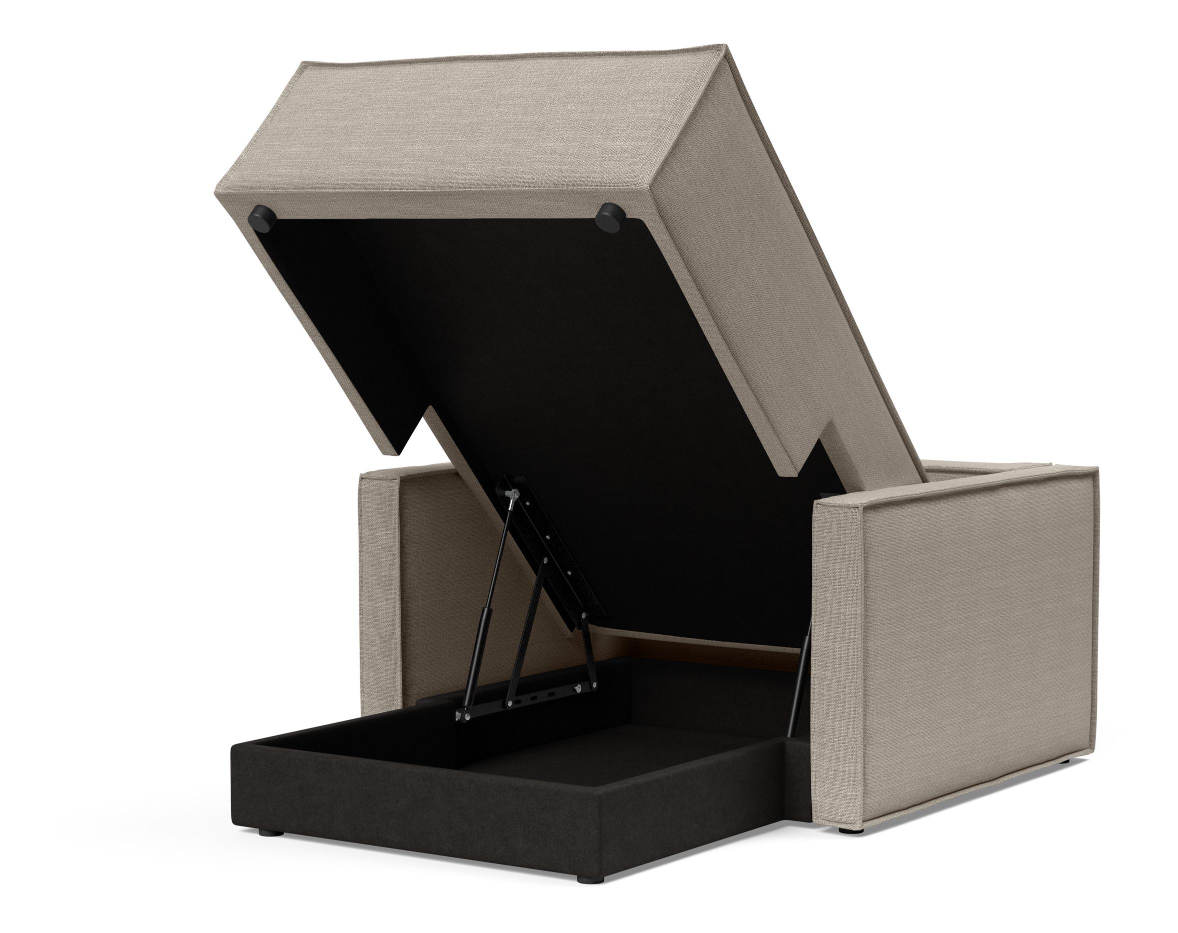 Newilla Storage Lounger Chair w/ Slim Arm Rests