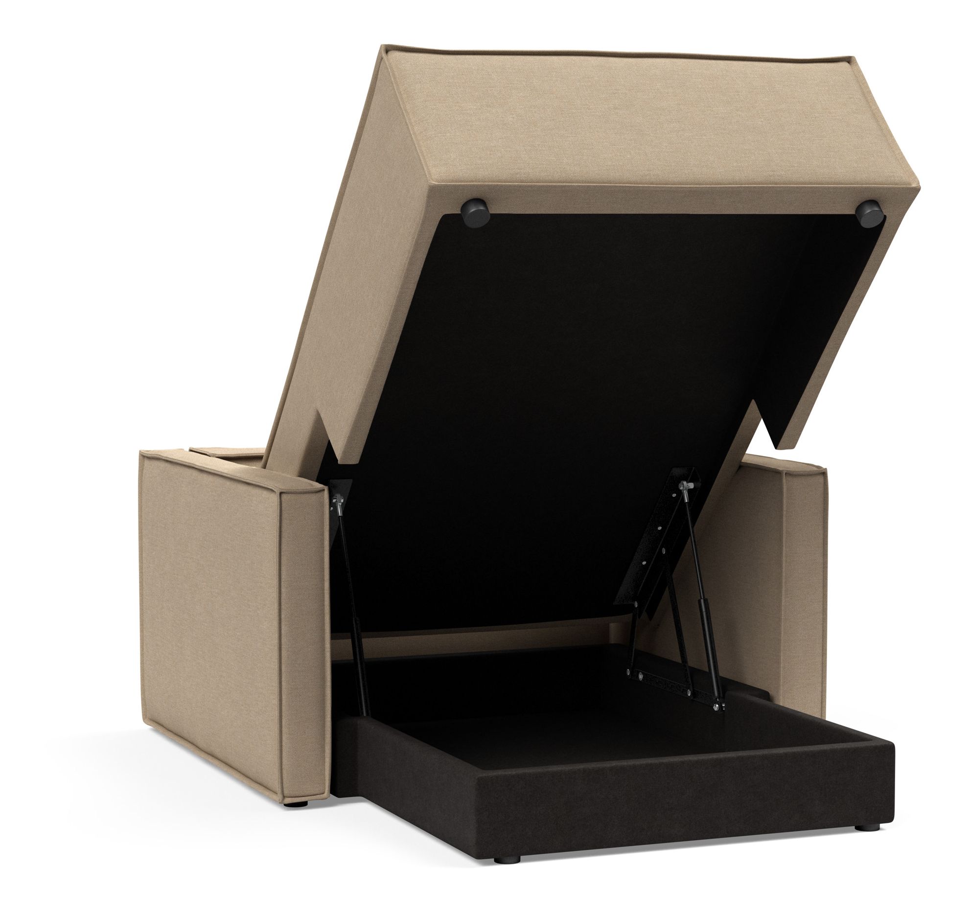 Newilla Storage Lounger Chair w/ Slim Arm Rests